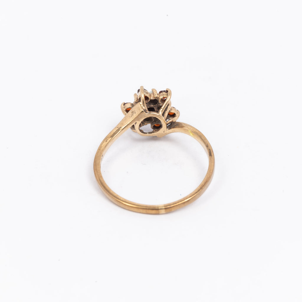 Ladies Garnet & Opal Ring