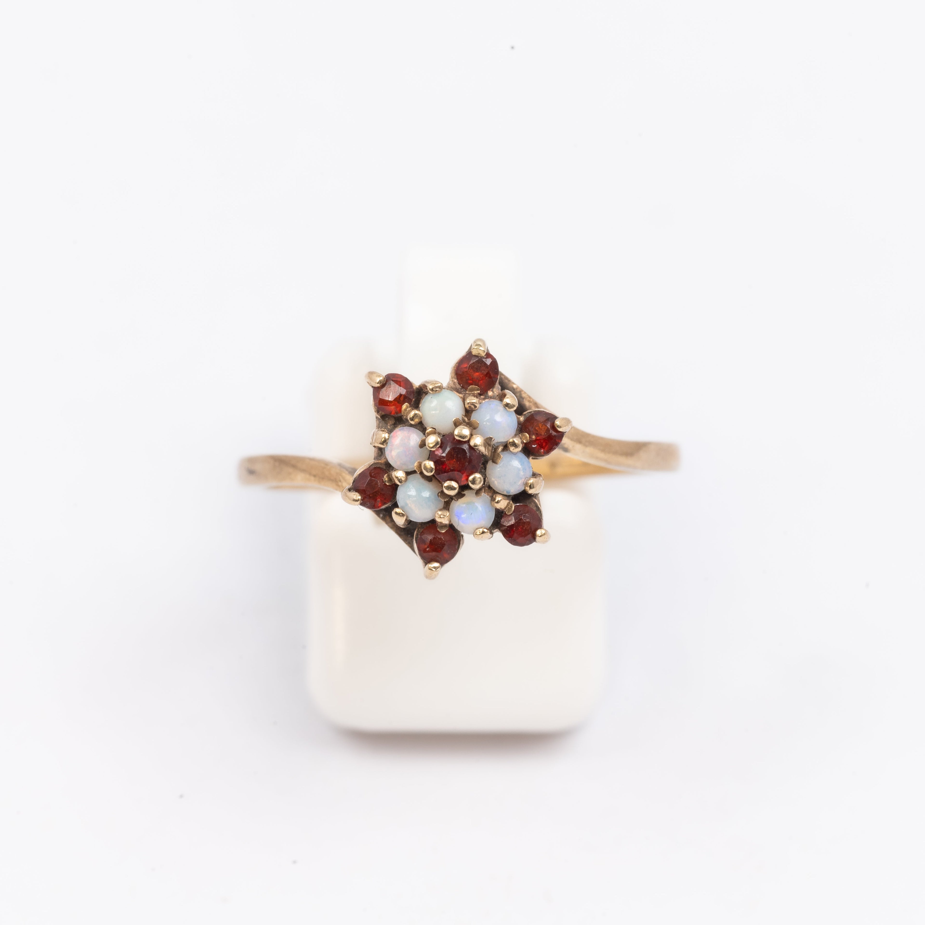 Ladies Garnet & Opal Ring