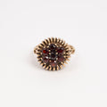 Ladies Raised Garnet Ring