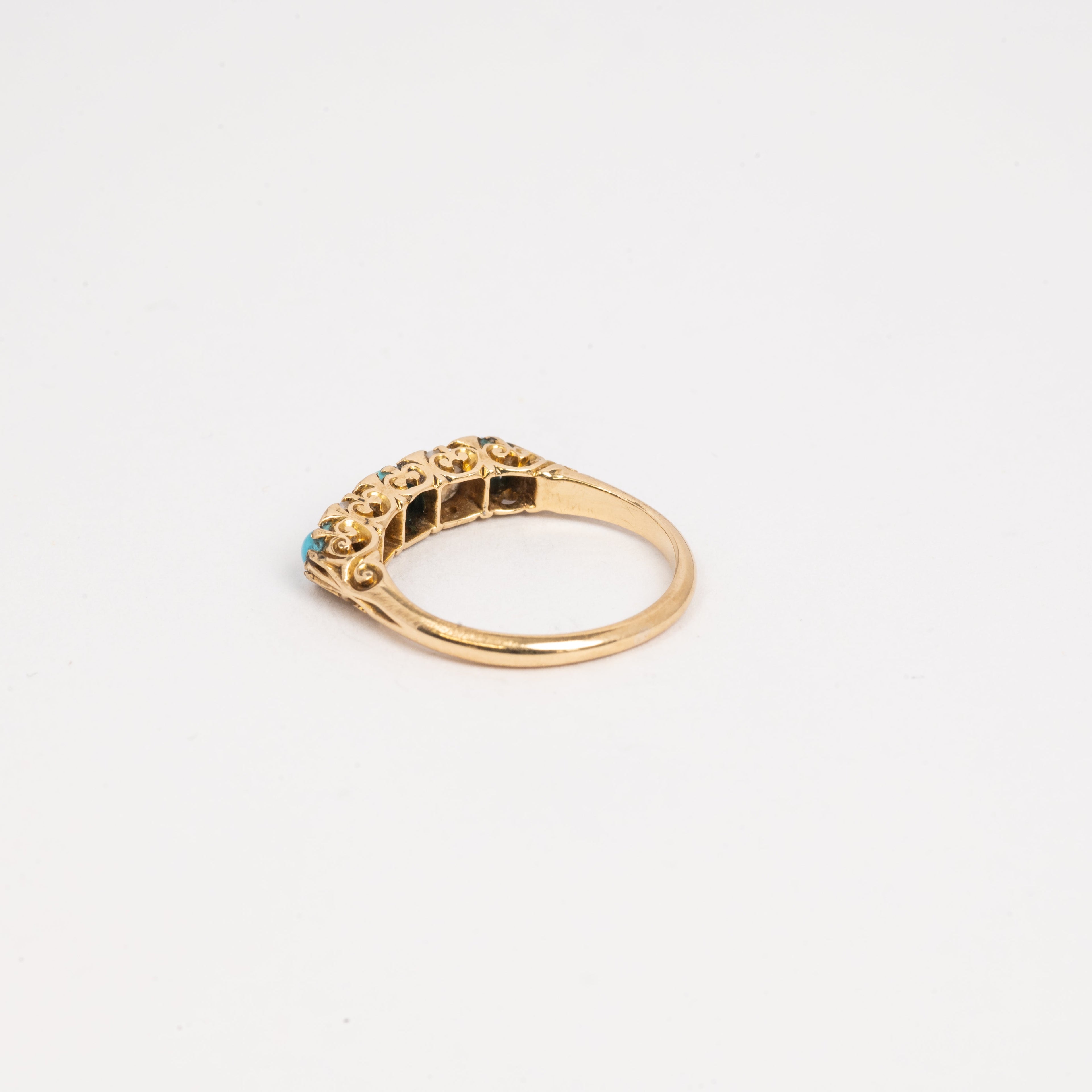 Ladies Turquoise & Pearl Ring