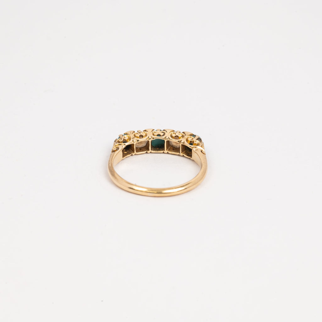 Ladies Turquoise & Pearl Ring