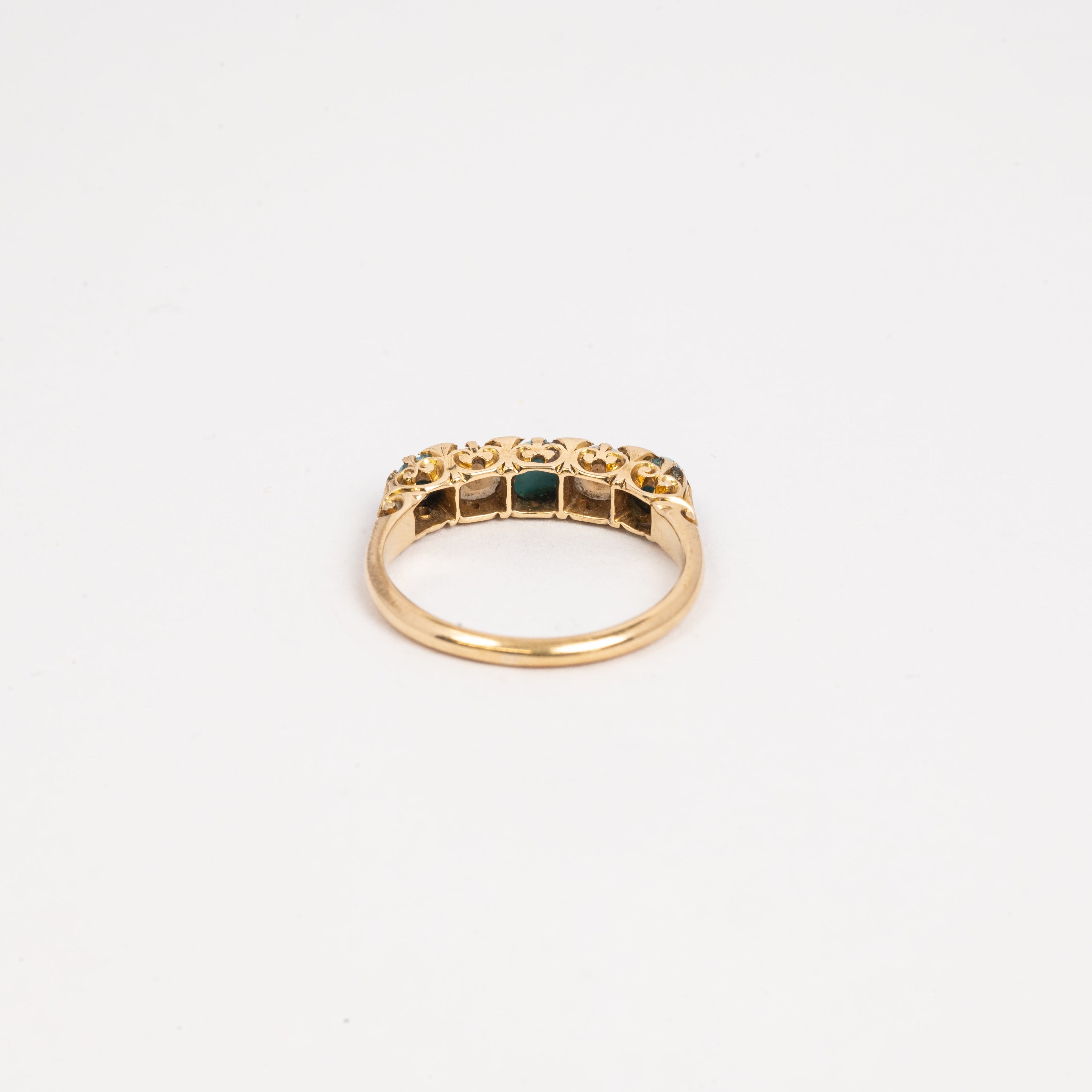 Ladies Turquoise & Pearl Ring
