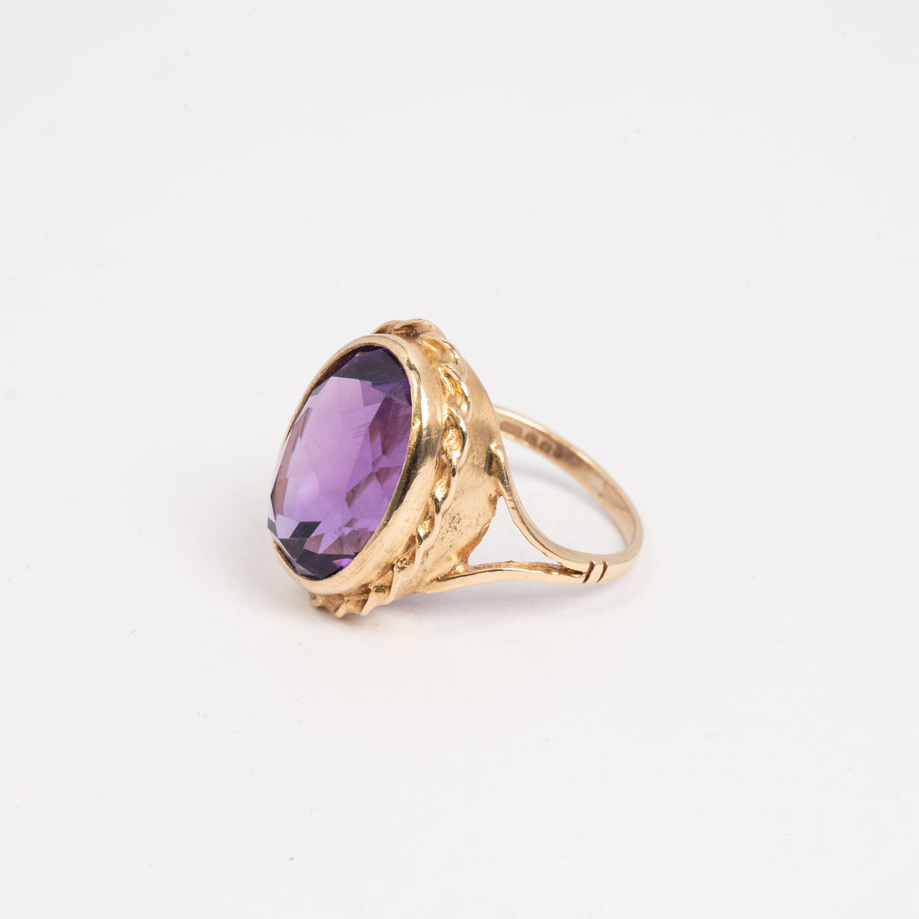 Ladies Large Amethyst Ring