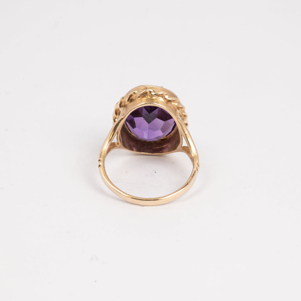 Ladies Large Amethyst Ring