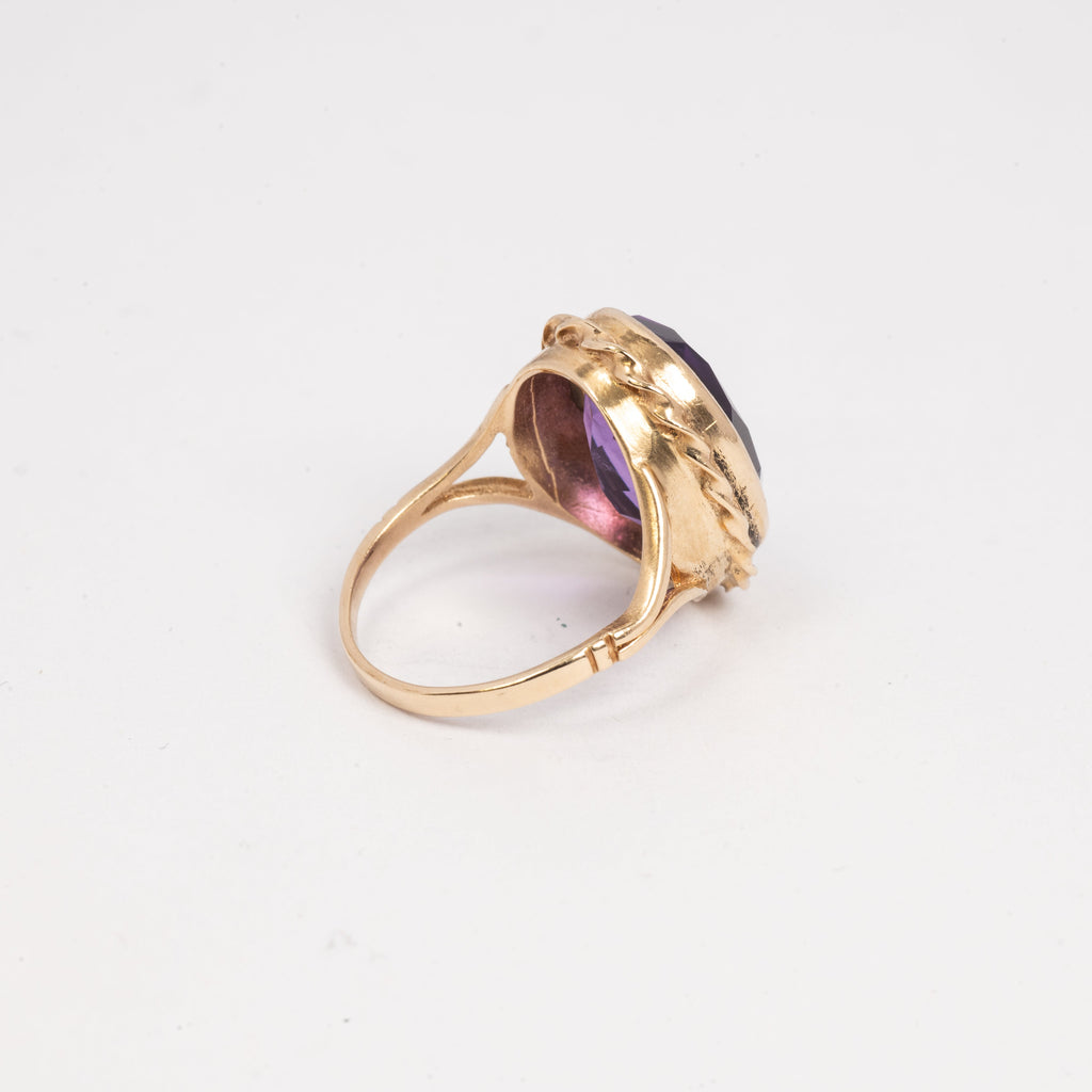Ladies Large Amethyst Ring