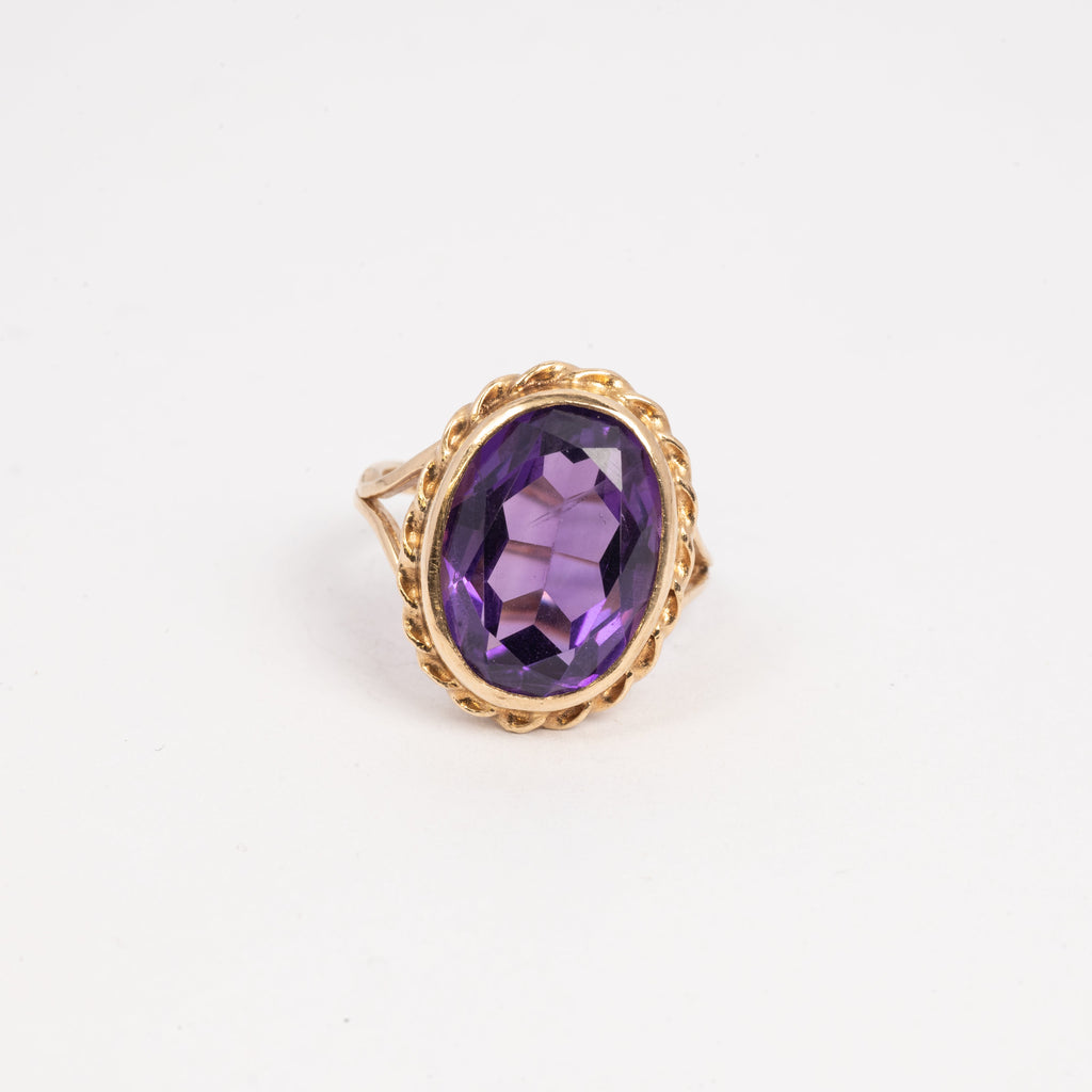 Ladies Large Amethyst Ring