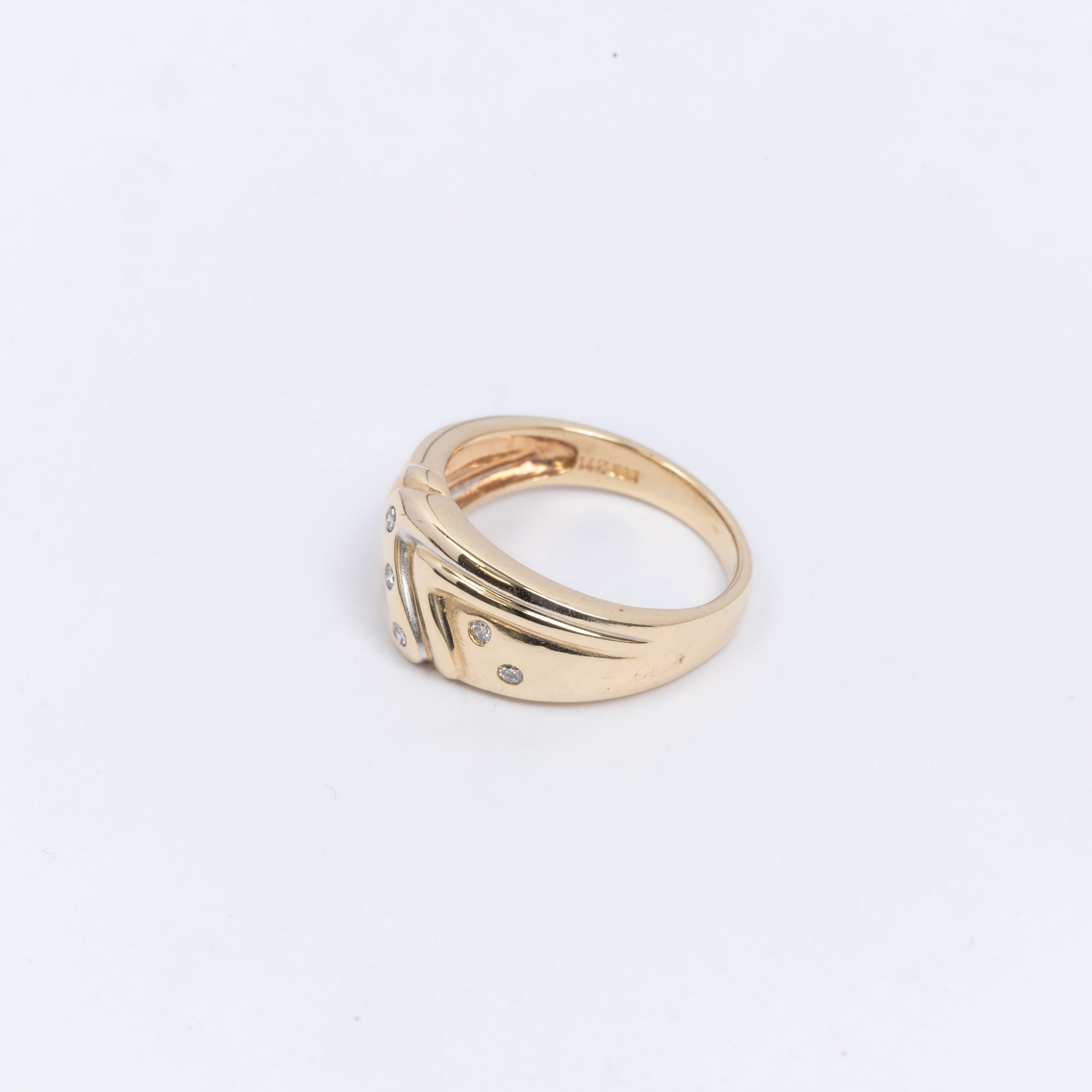 Mens Gold & Diamond Ring