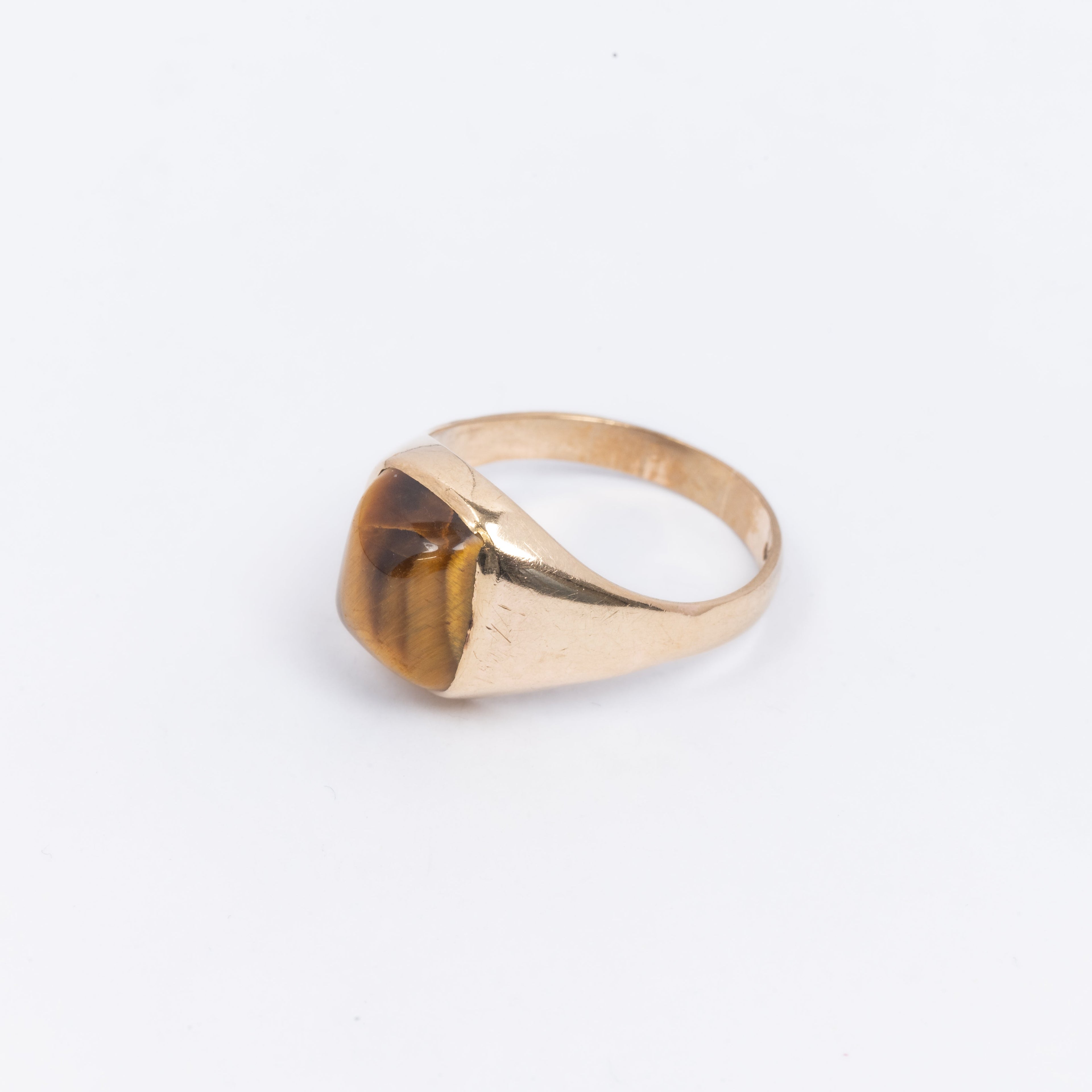 Mens Tigers Eye Signet Ring