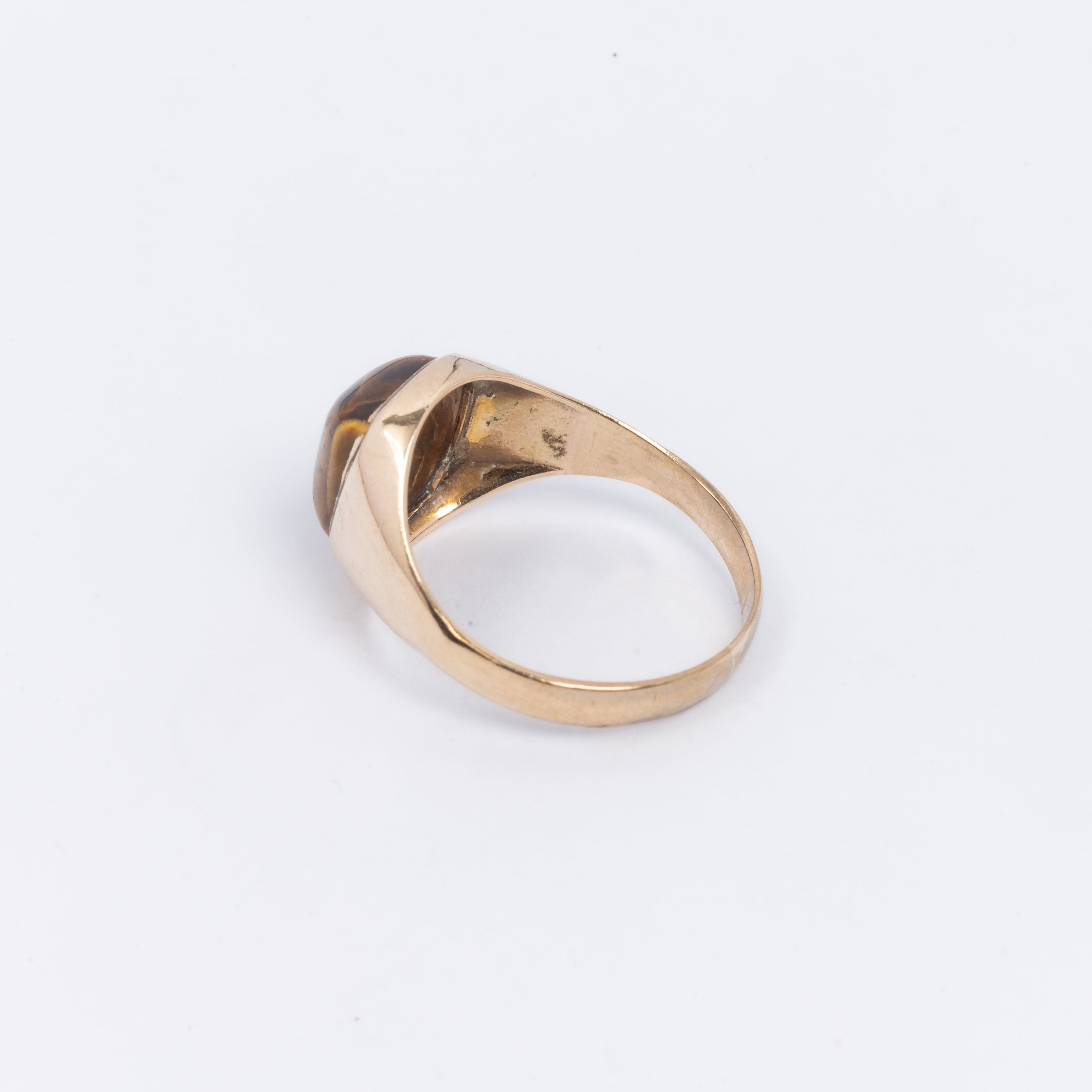 Mens Tigers Eye Signet Ring