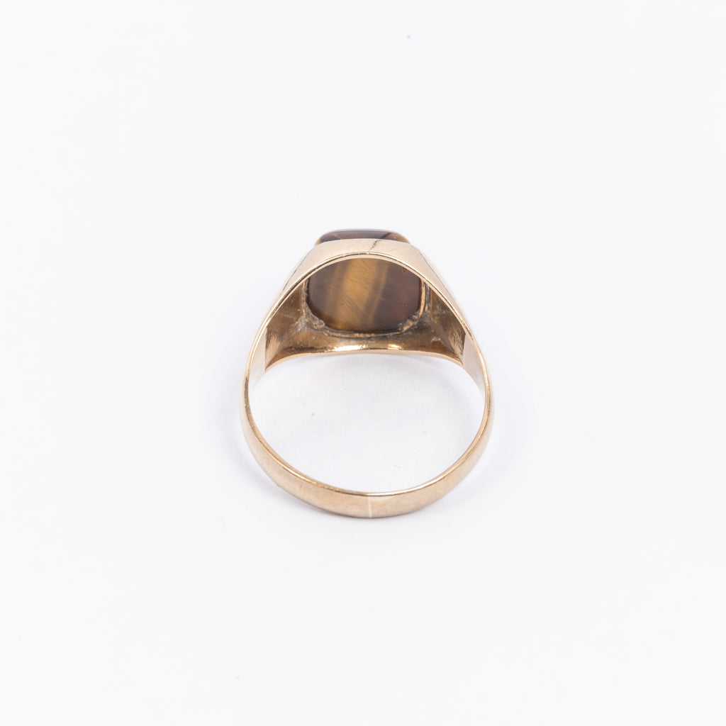 Mens Tigers Eye Signet Ring