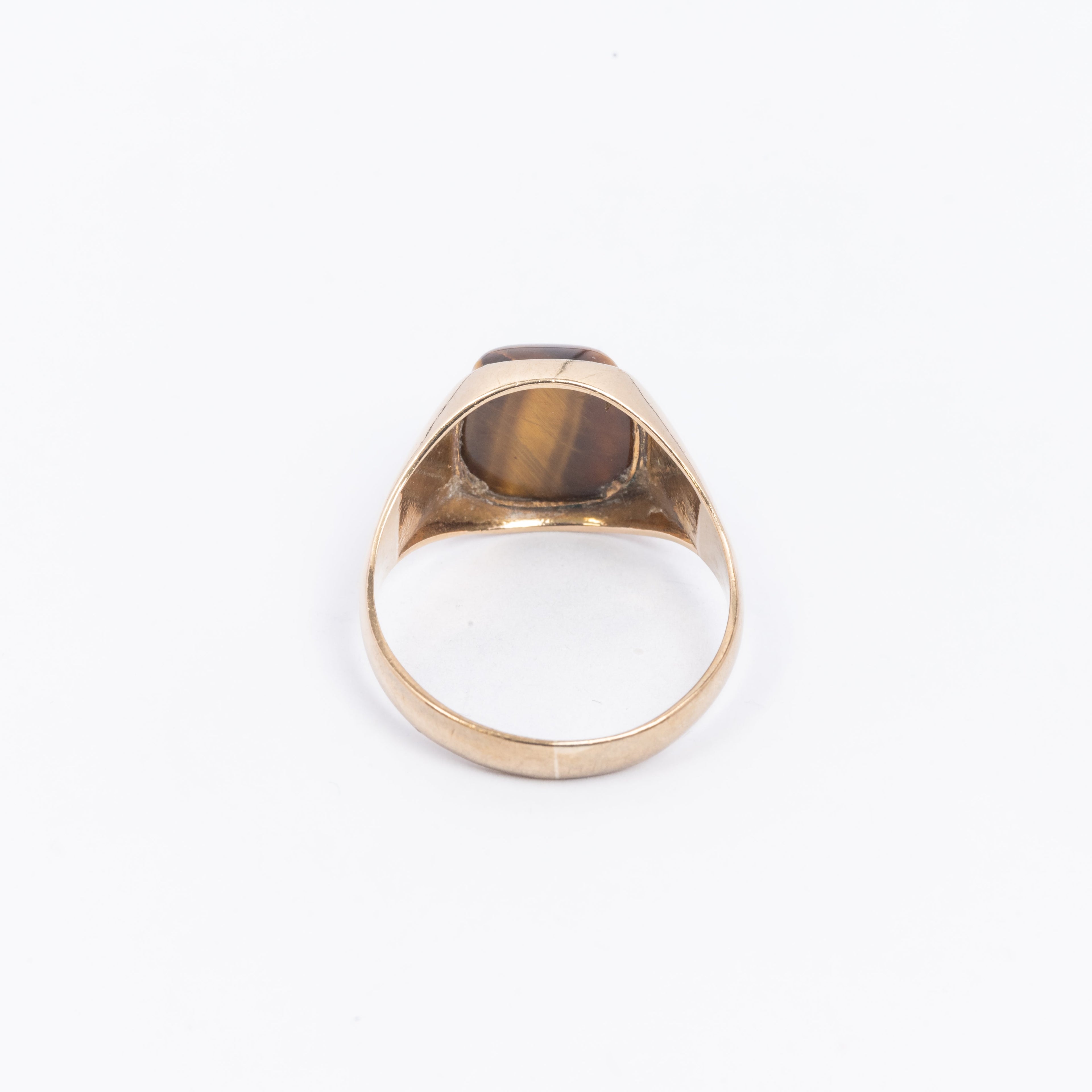 Mens Tigers Eye Signet Ring