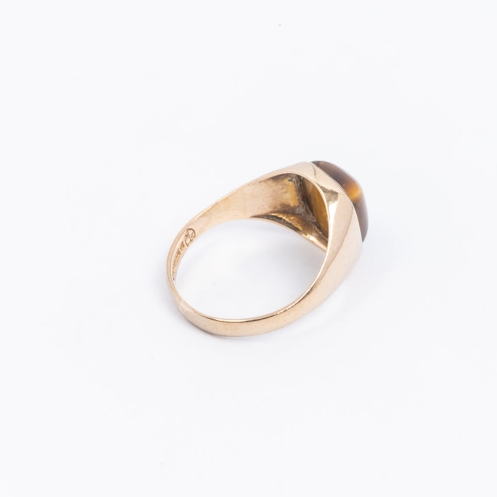 Mens Tigers Eye Signet Ring