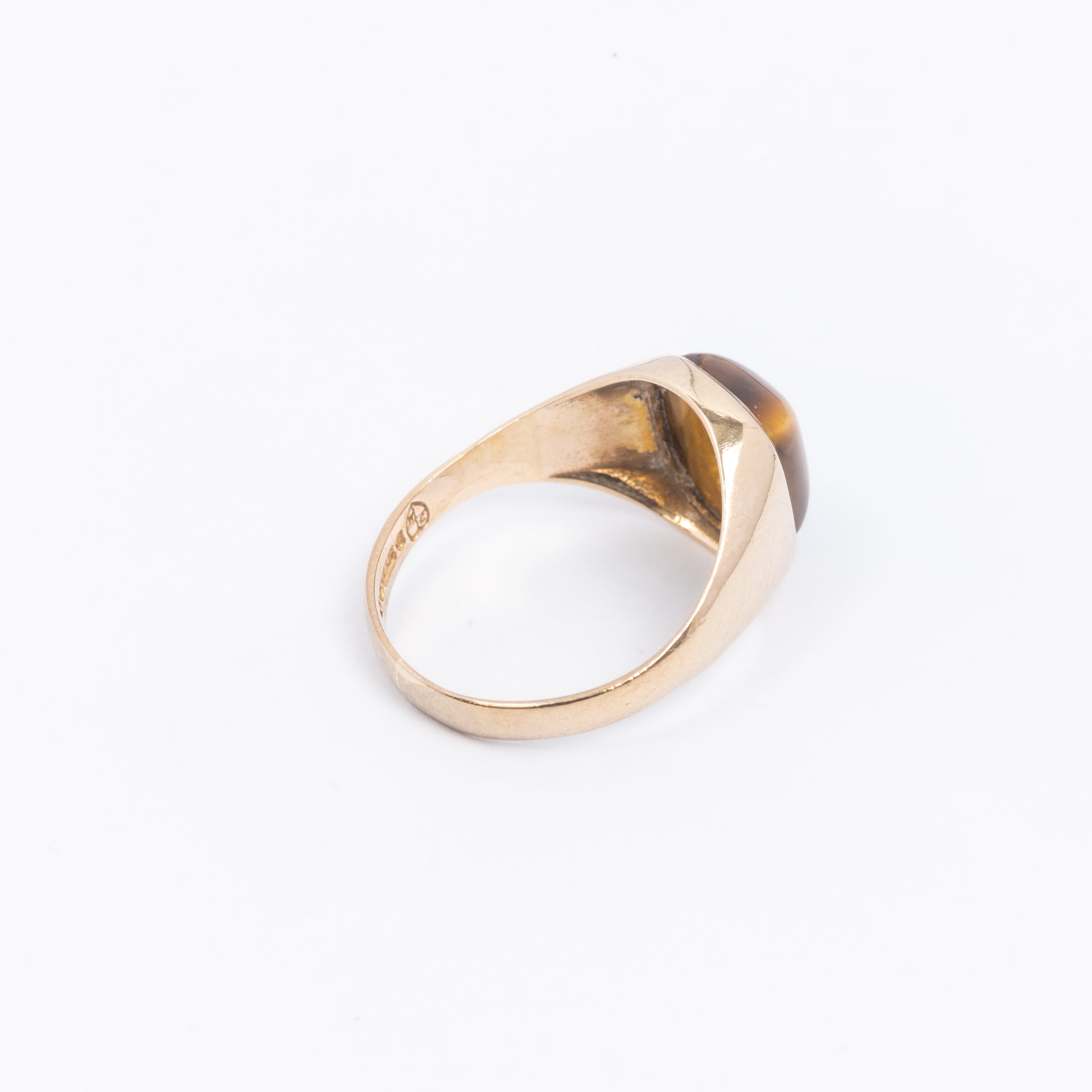 Mens Tigers Eye Signet Ring