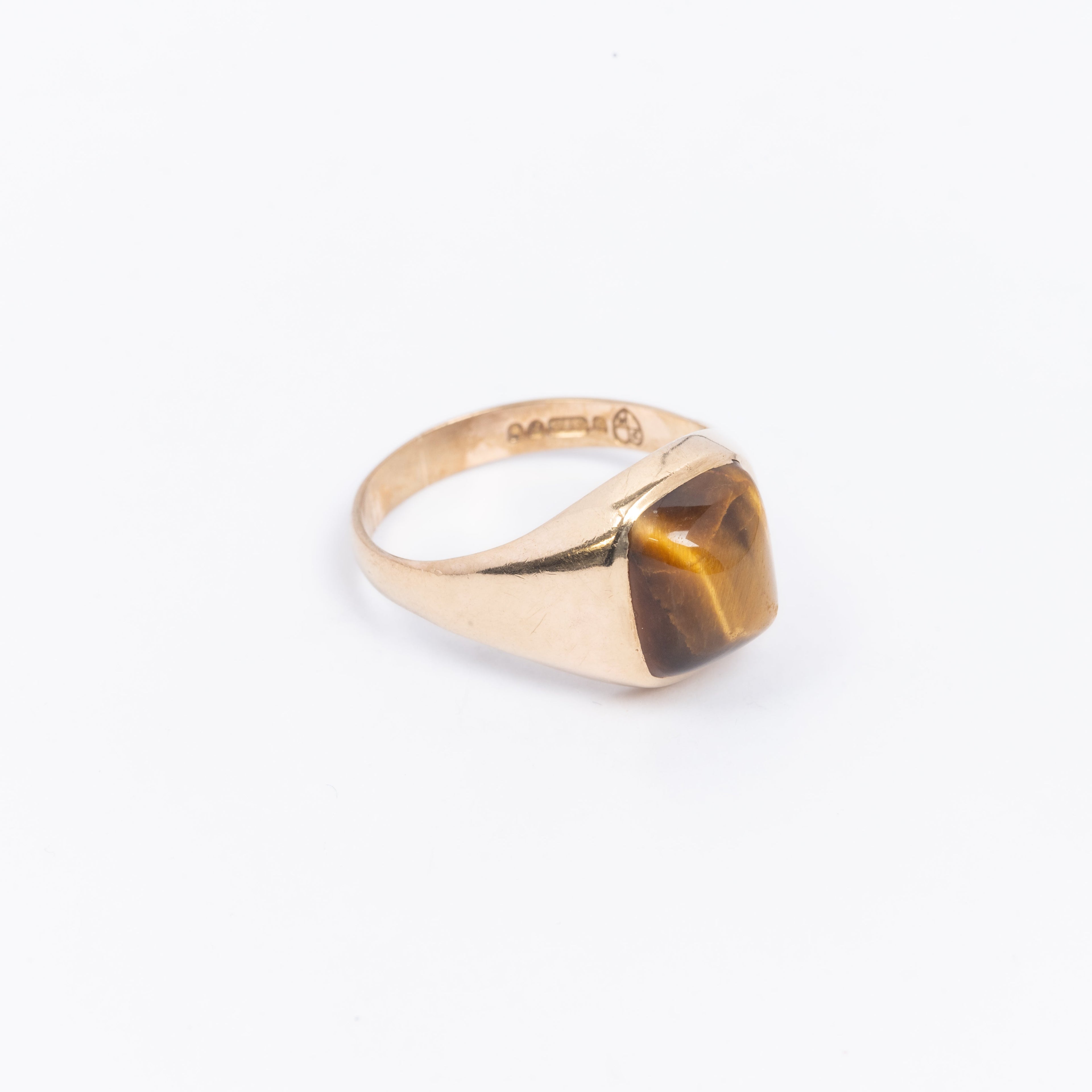 Mens Tigers Eye Signet Ring