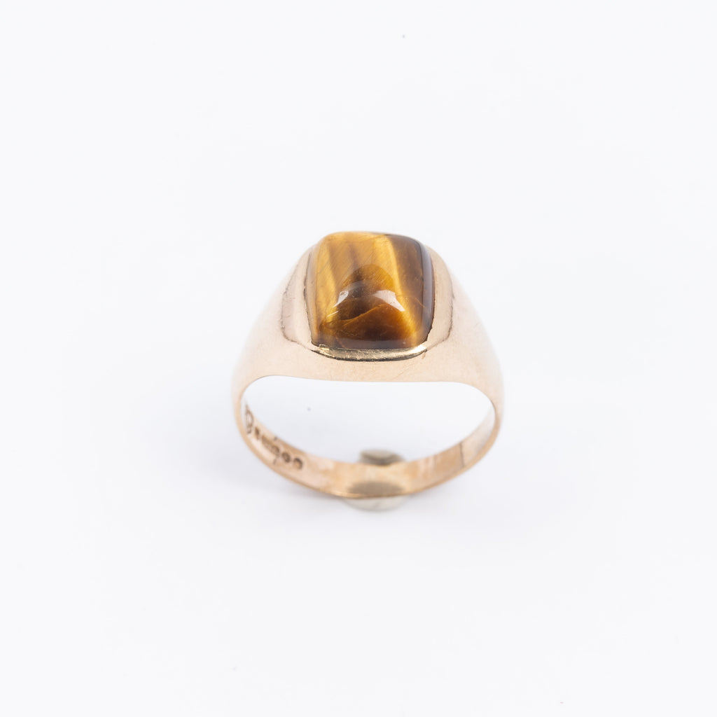 Mens Tigers Eye Signet Ring