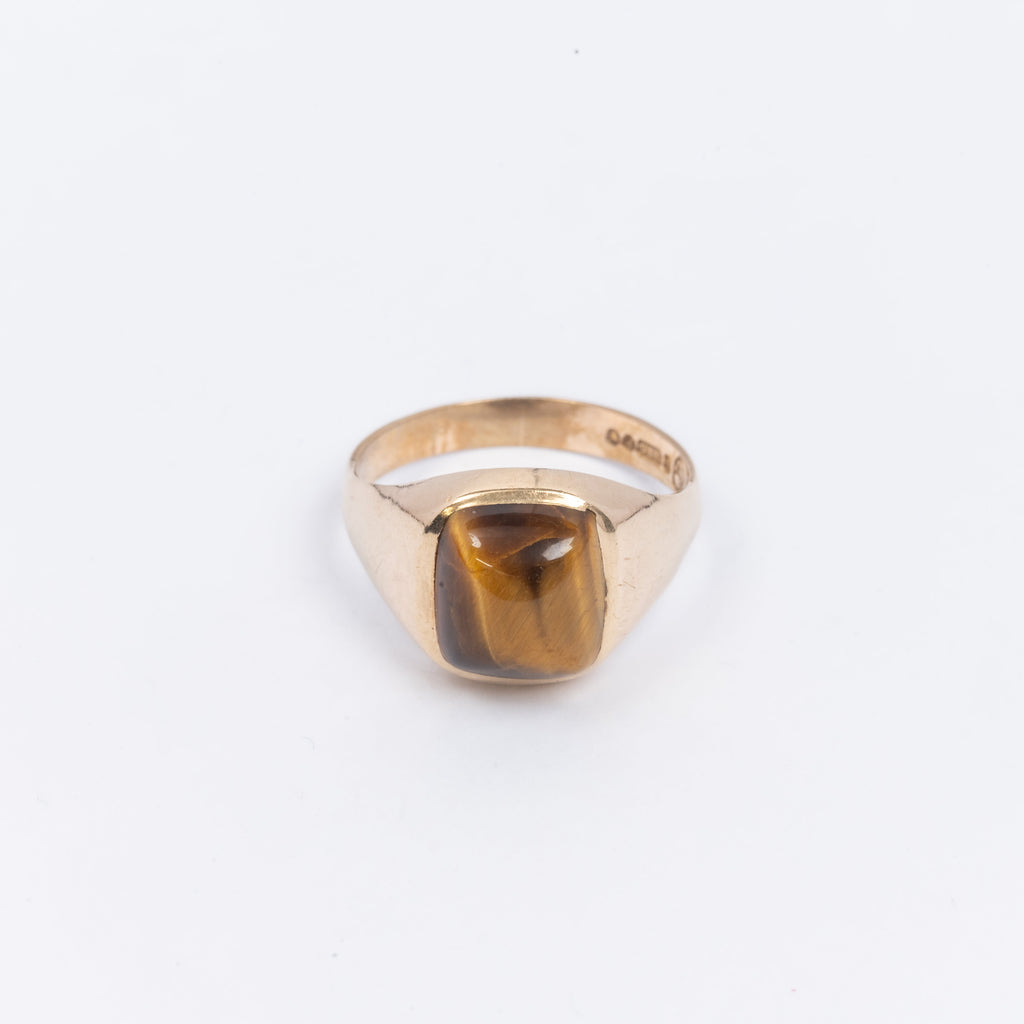 Mens Tigers Eye Signet Ring
