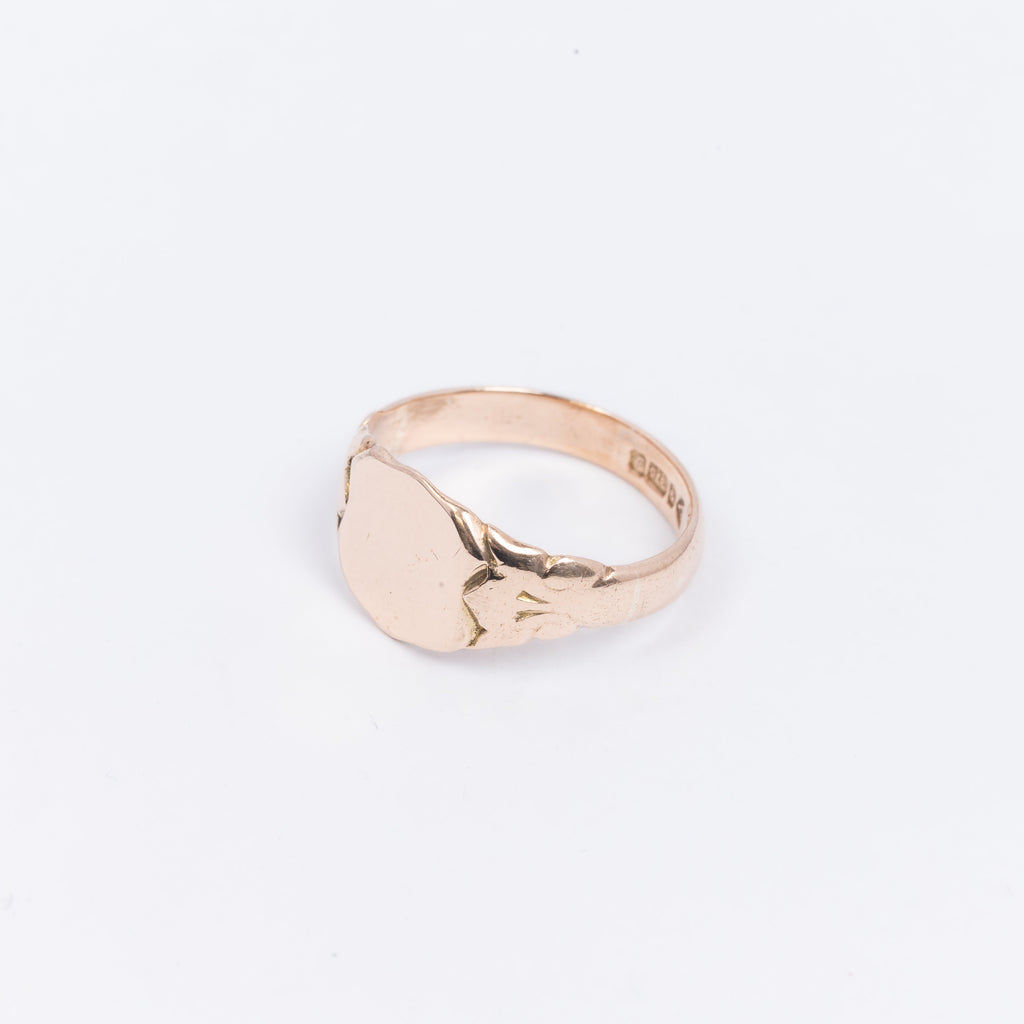 Mens Rose Gold Signet Ring