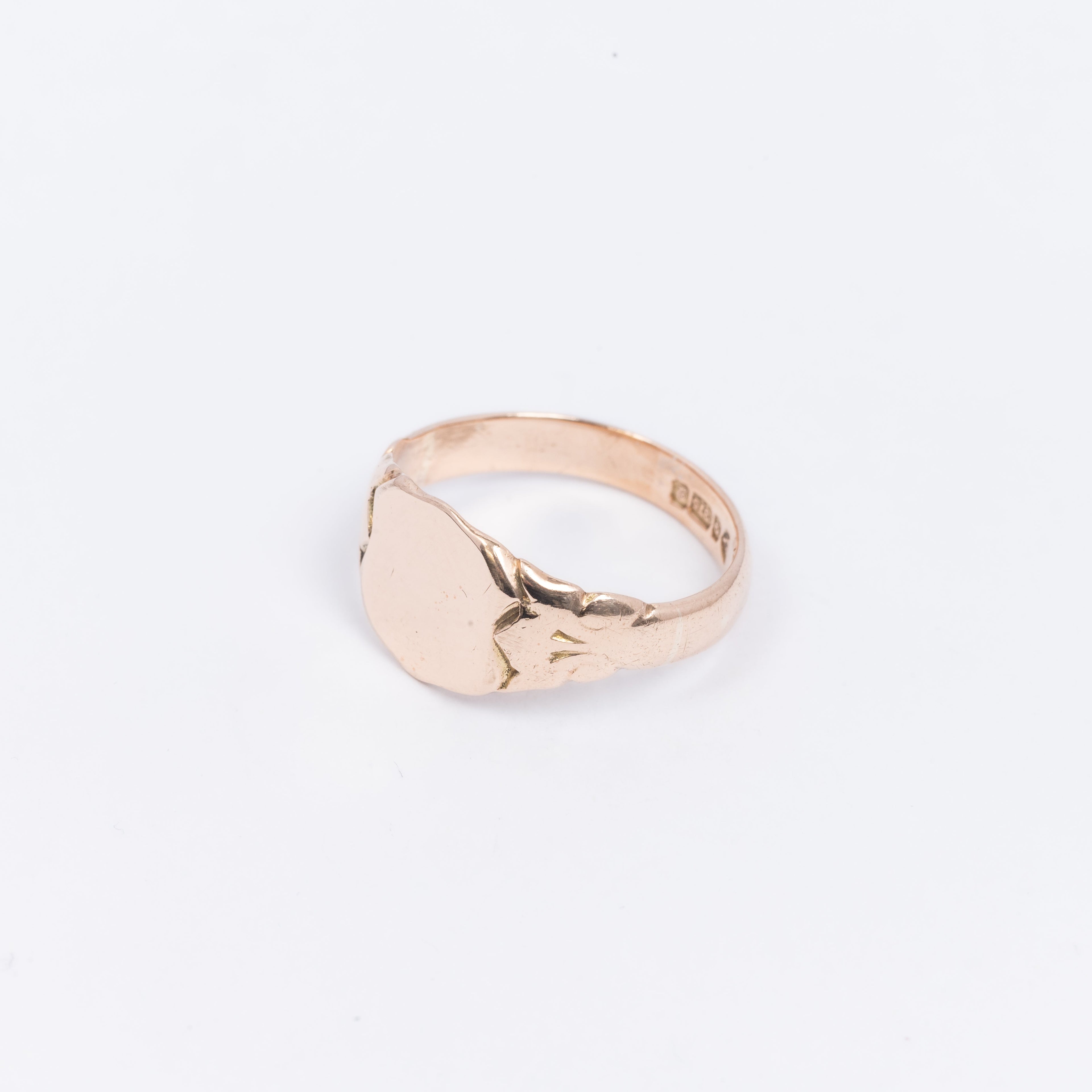 Mens Rose Gold Signet Ring