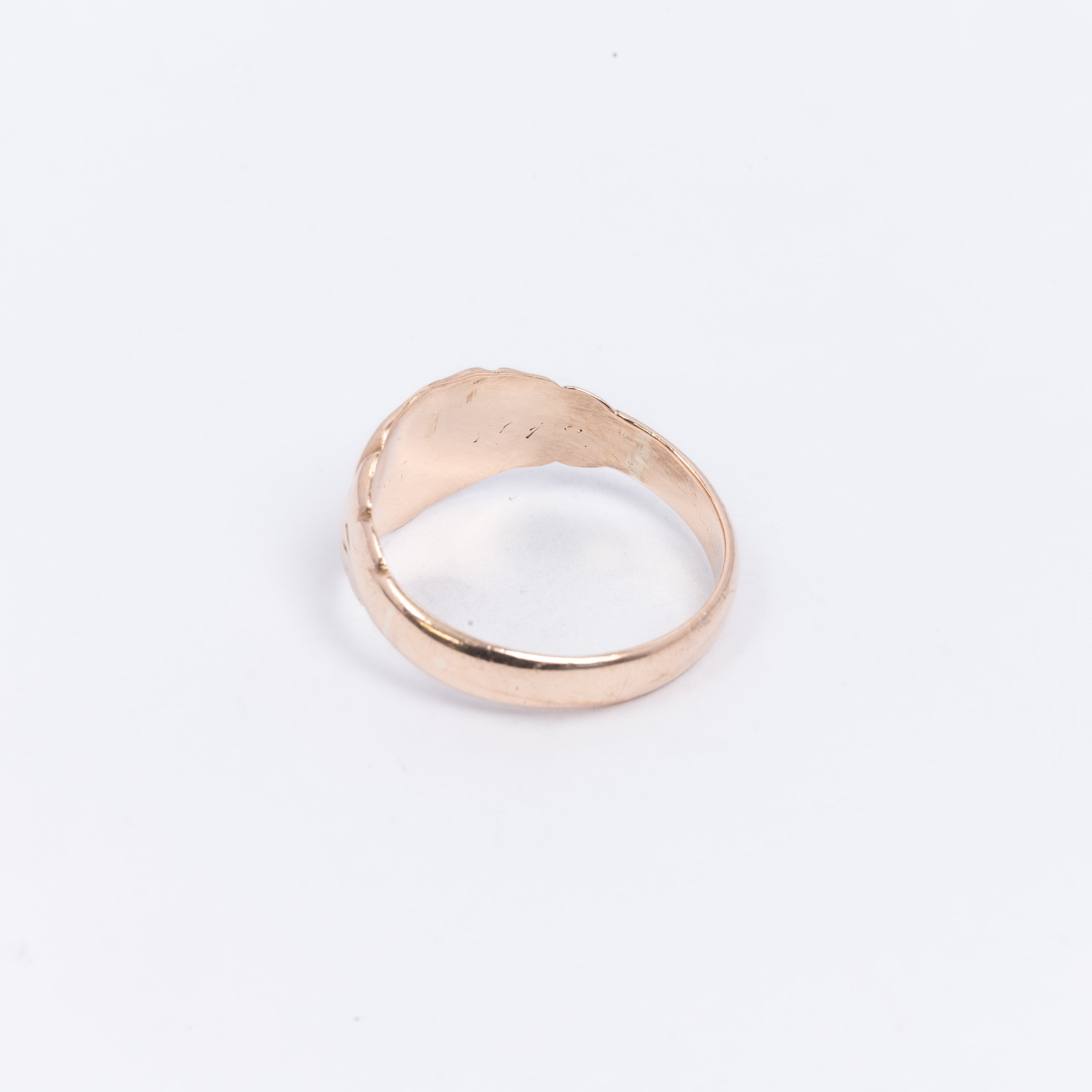 Mens Rose Gold Signet Ring