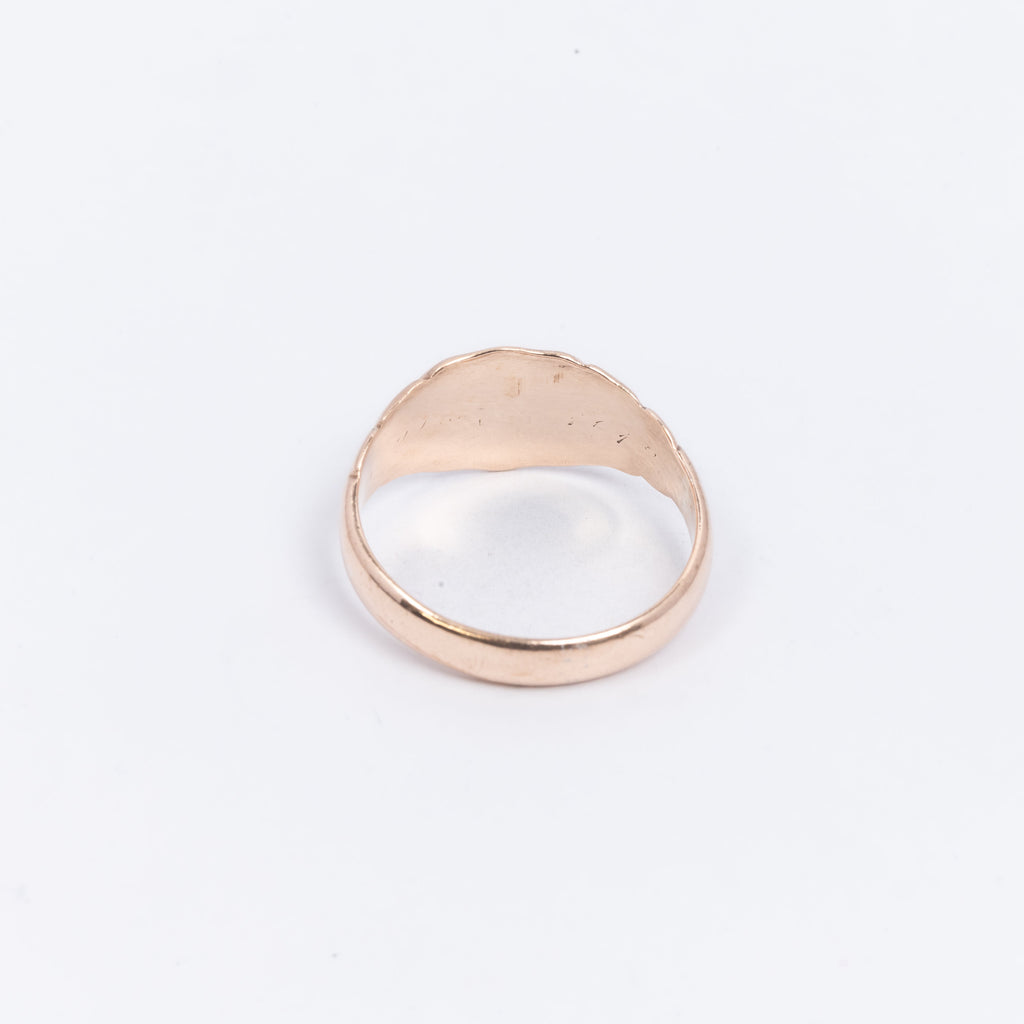 Mens Rose Gold Signet Ring