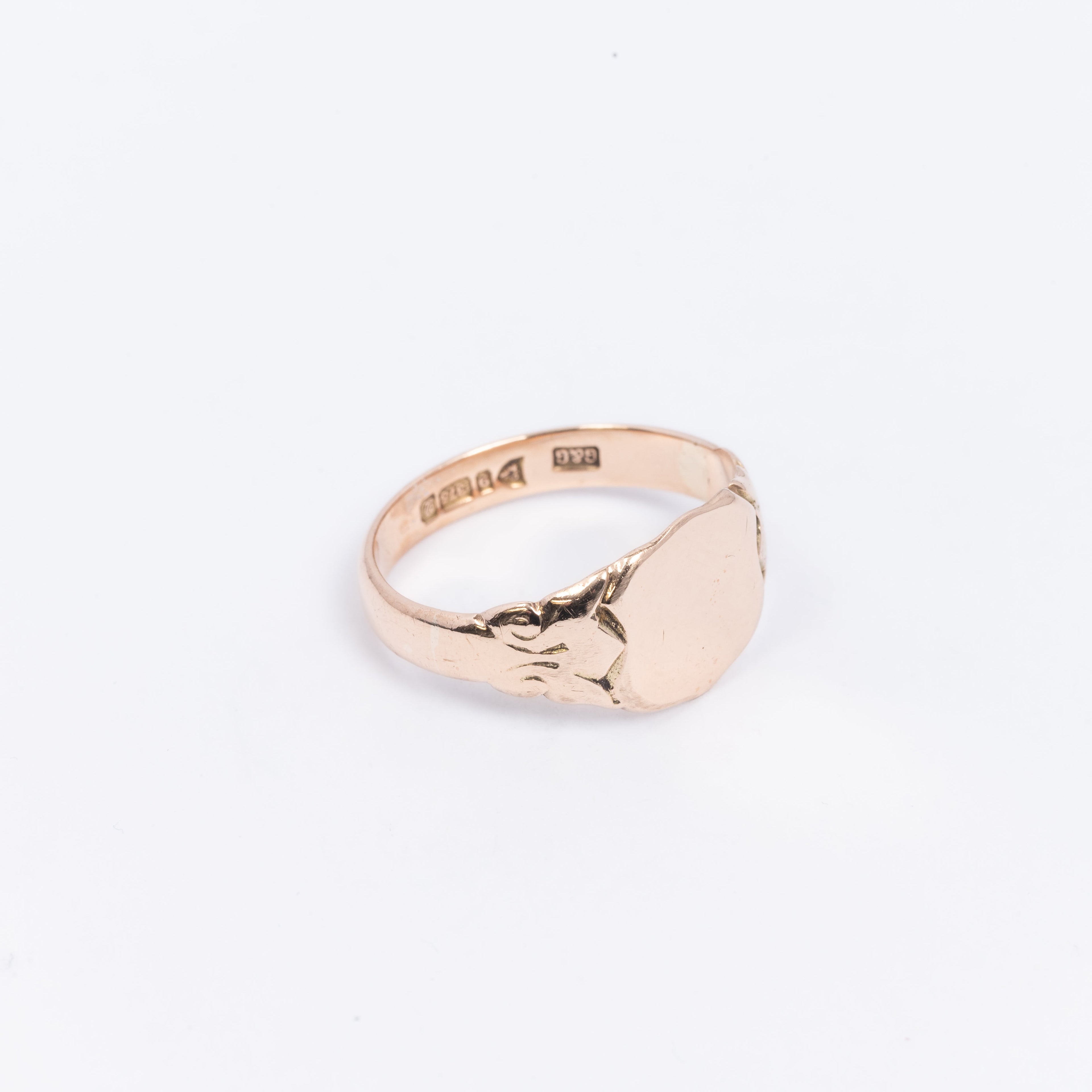 Mens Rose Gold Signet Ring
