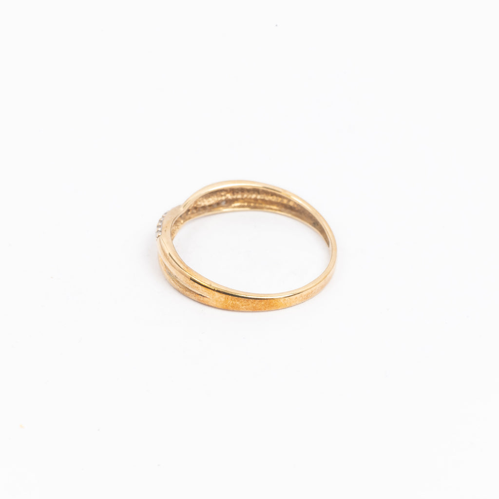 Gold Twisted Half Eternity Ring