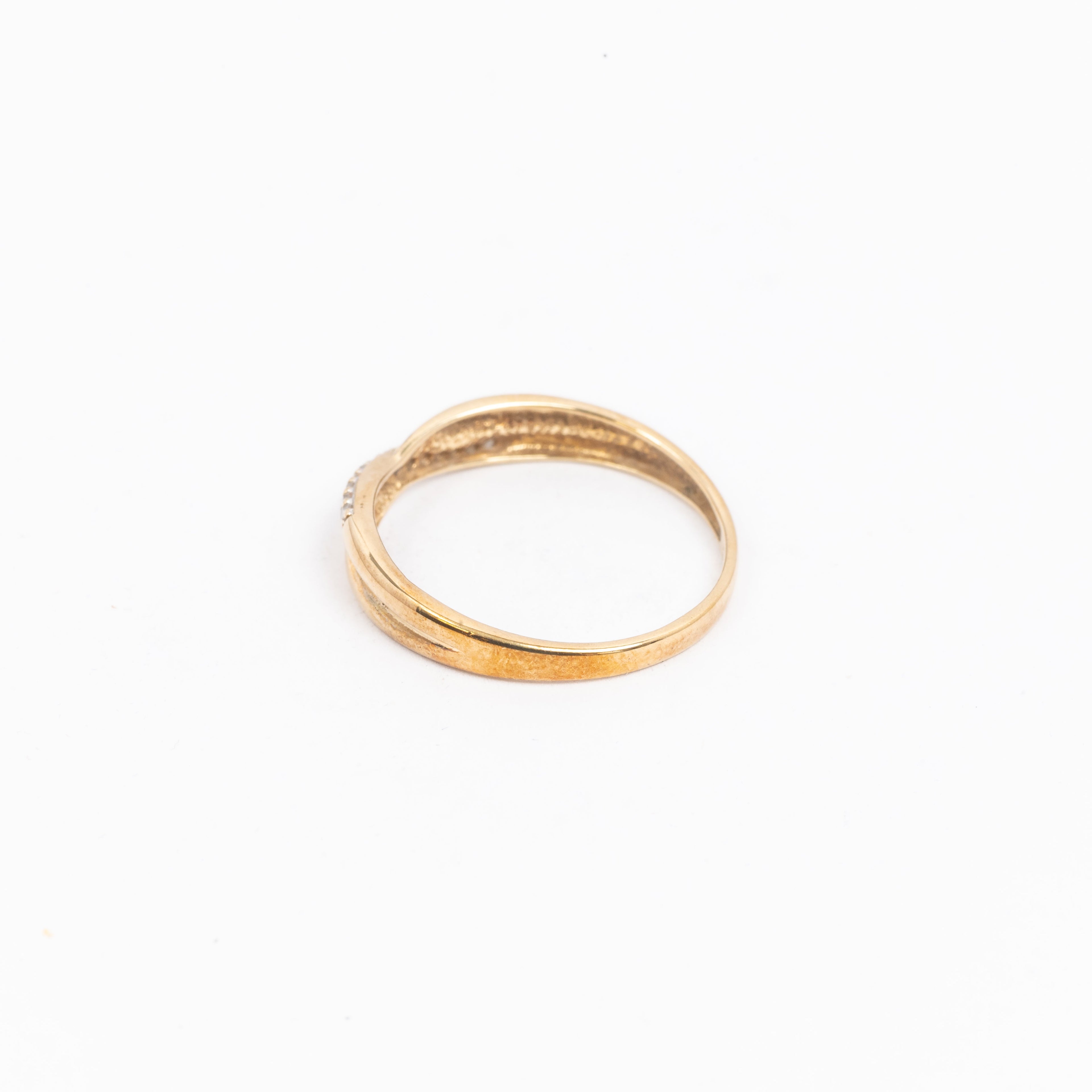 Gold Twisted Half Eternity Ring