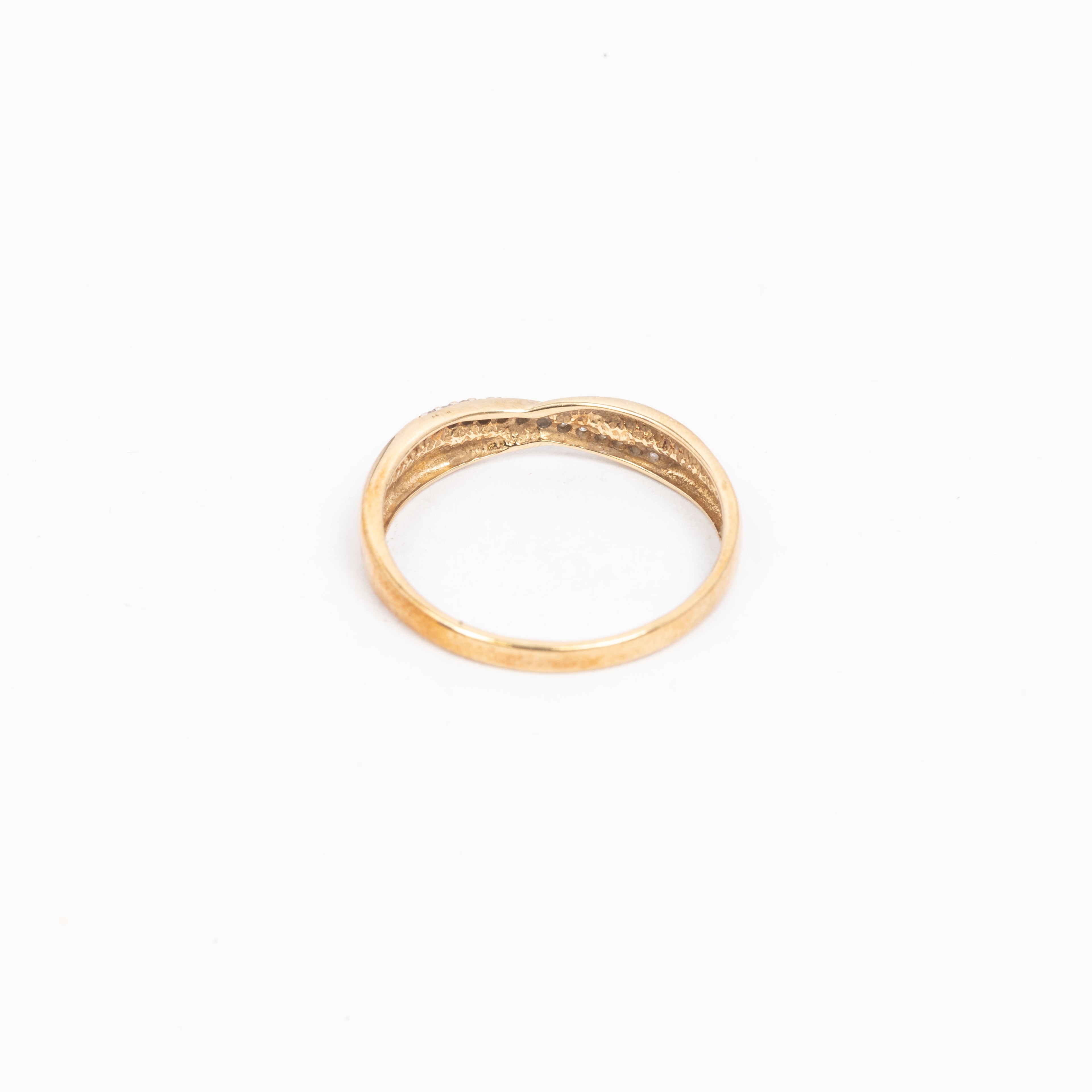 Gold Twisted Half Eternity Ring
