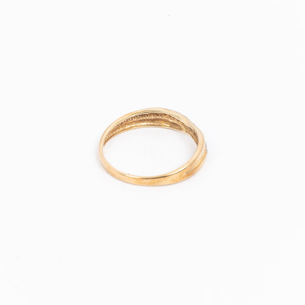 Gold Twisted Half Eternity Ring