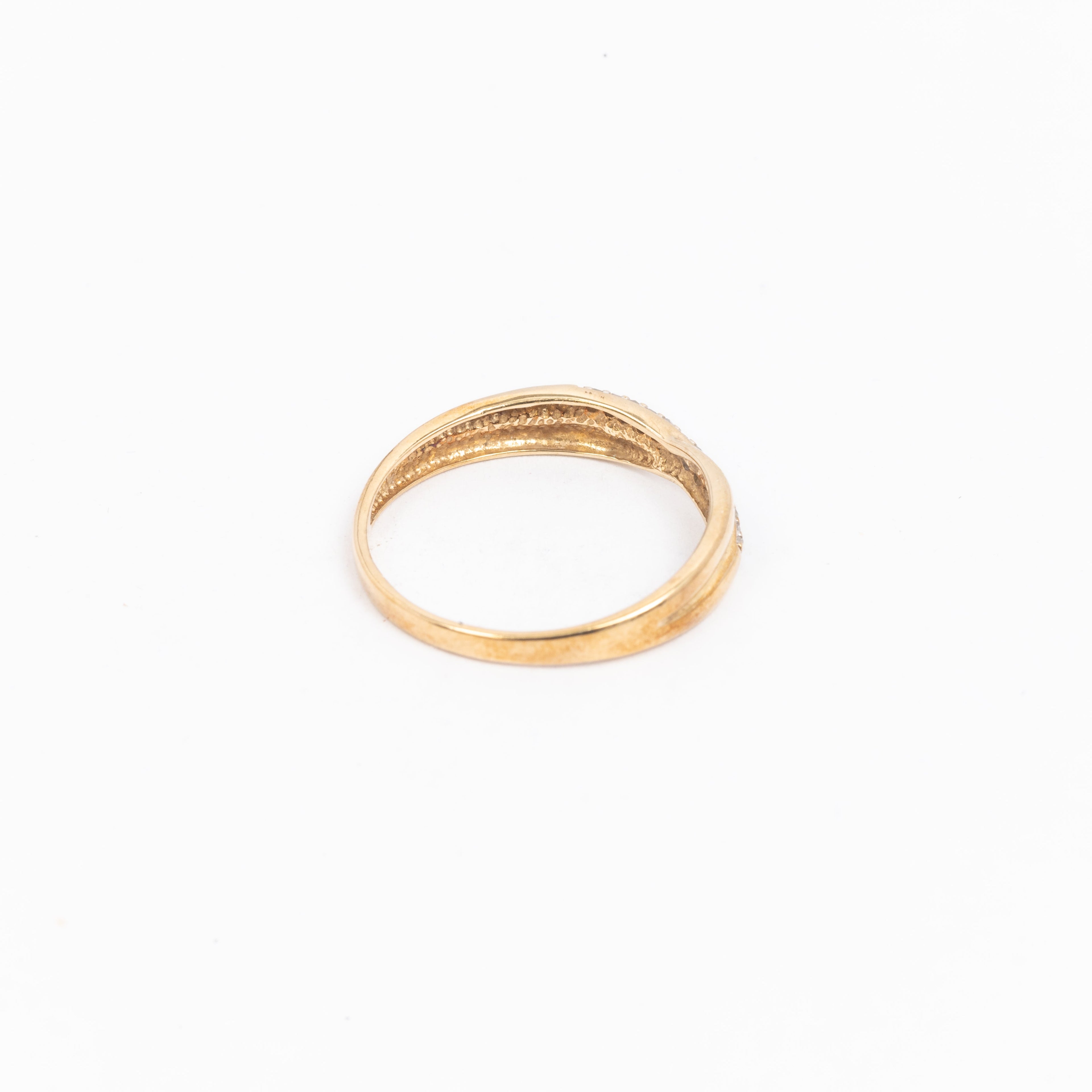 Gold Twisted Half Eternity Ring