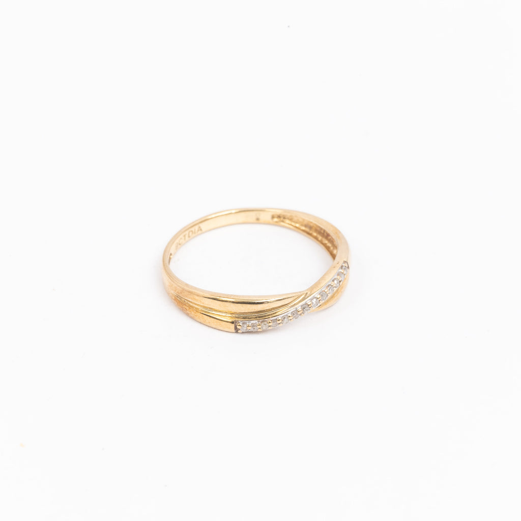 Gold Twisted Half Eternity Ring