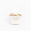 Gold Twisted Half Eternity Ring