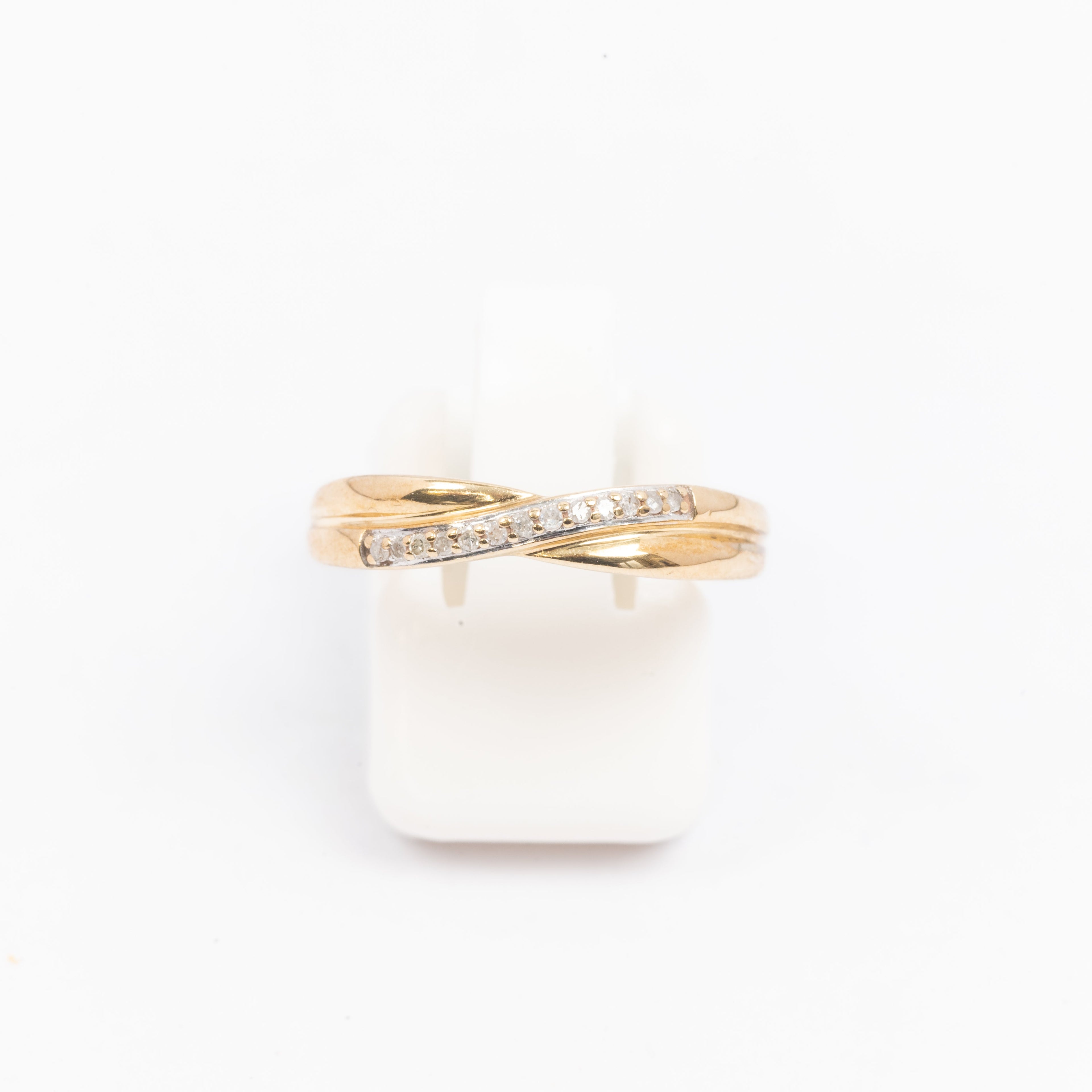 Gold Twisted Half Eternity Ring