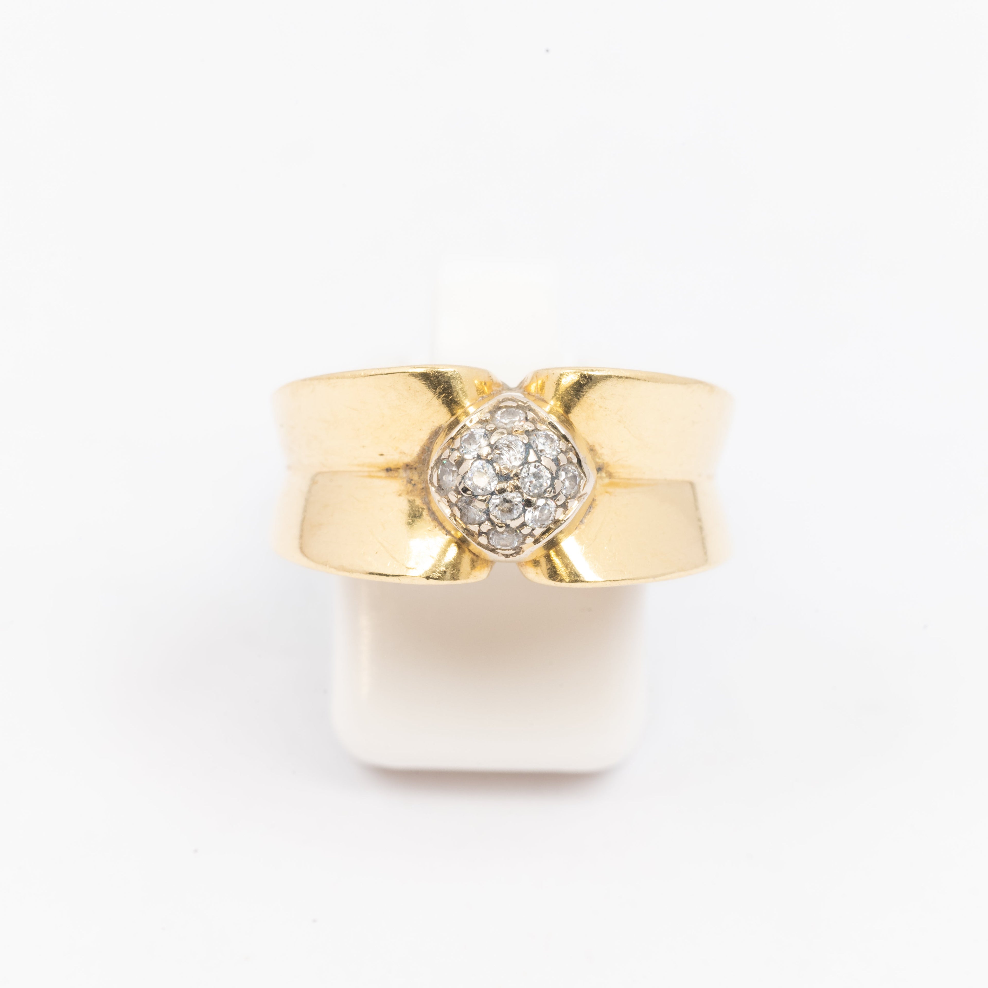 Ribboned Pave Set Ring