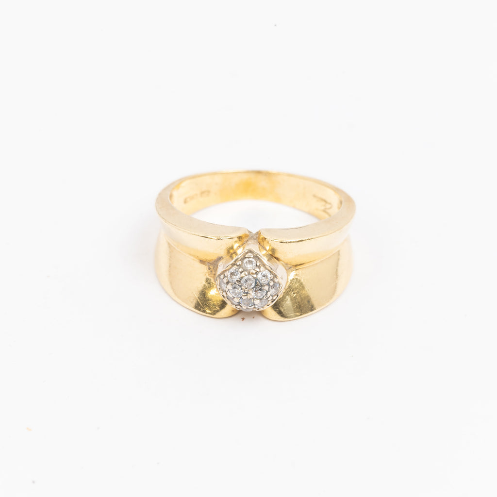 Ribboned Pave Set Ring
