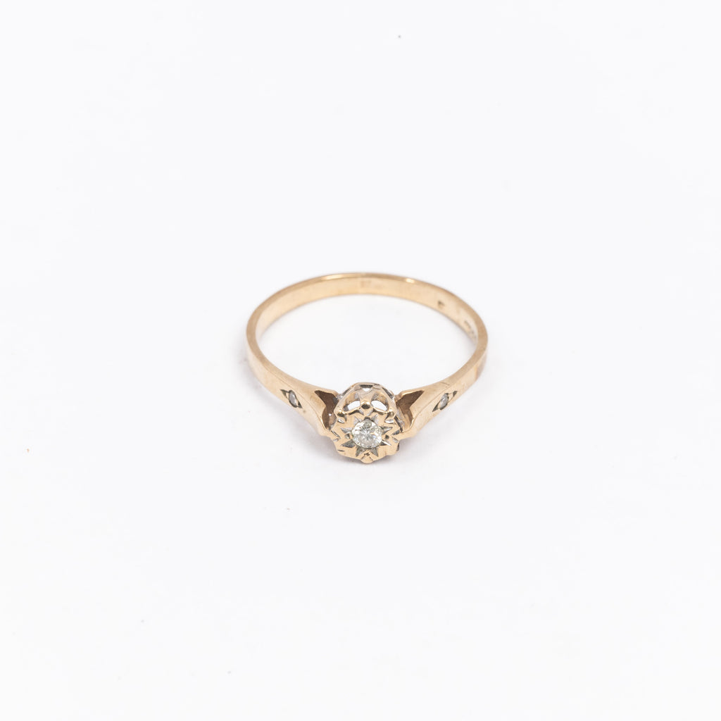 Illusion Diamond Solitaire Ring