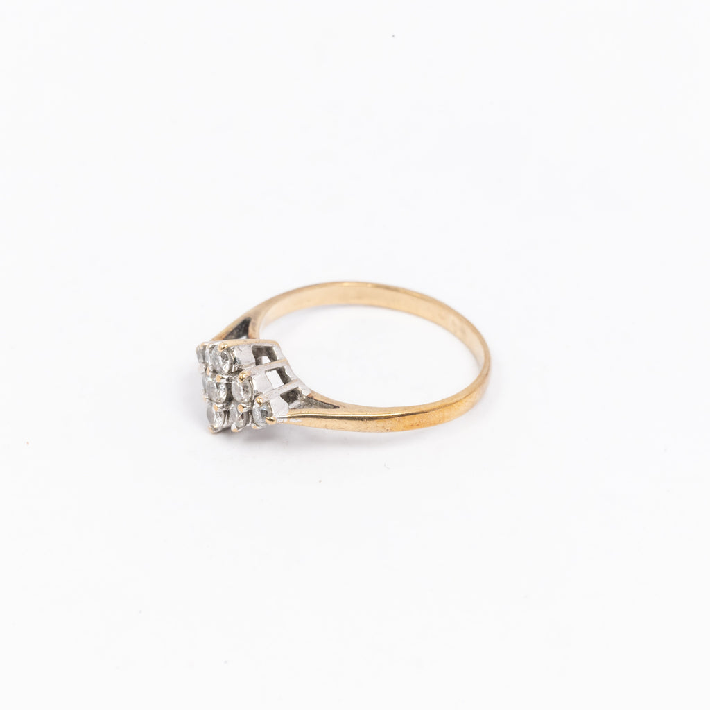 Ladies Diamond Cluster Ring