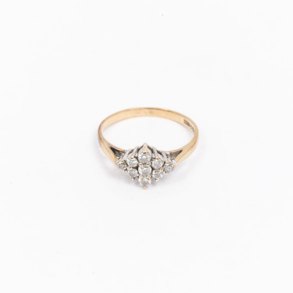 Ladies Diamond Cluster Ring