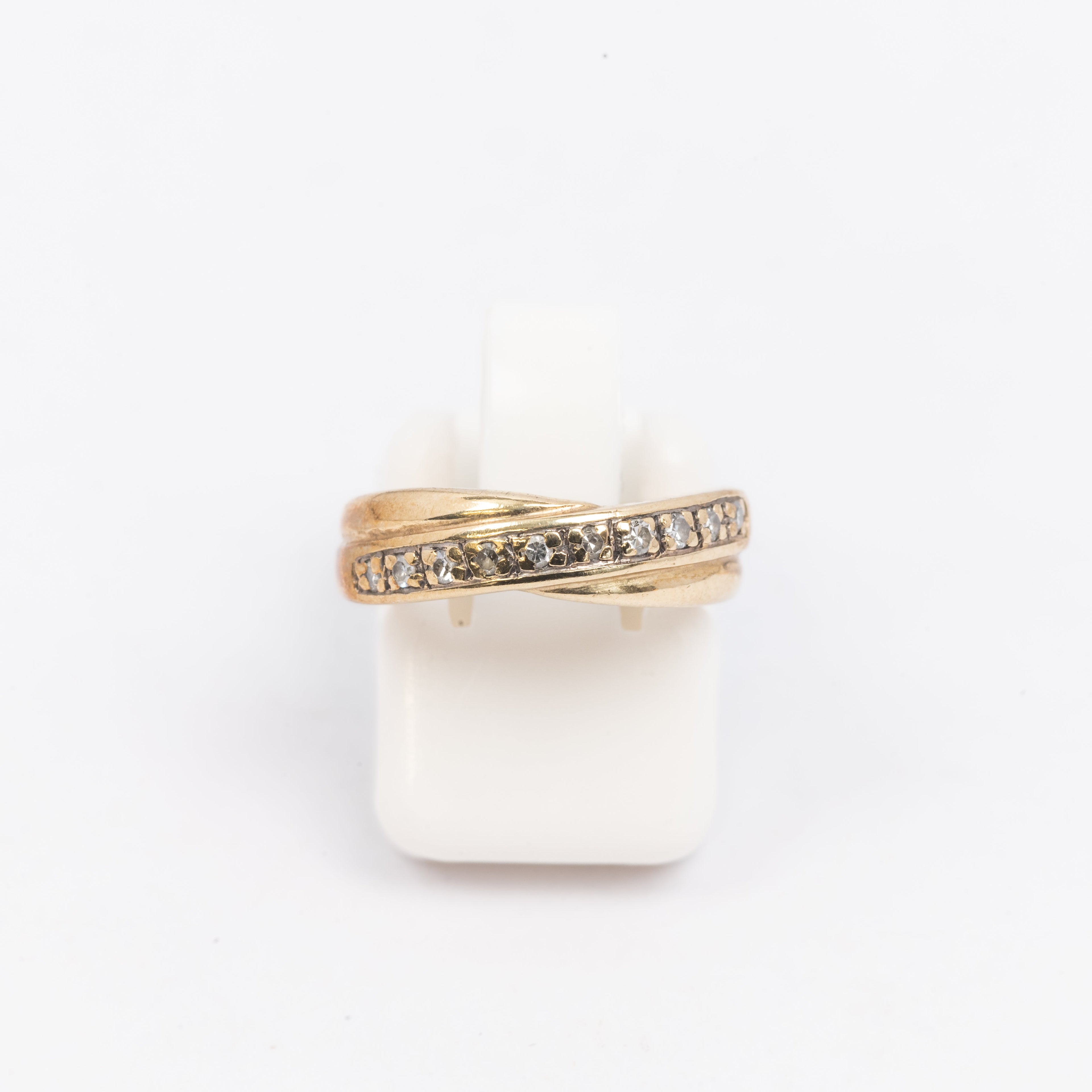 Ladies Half Twist Eternity Ring