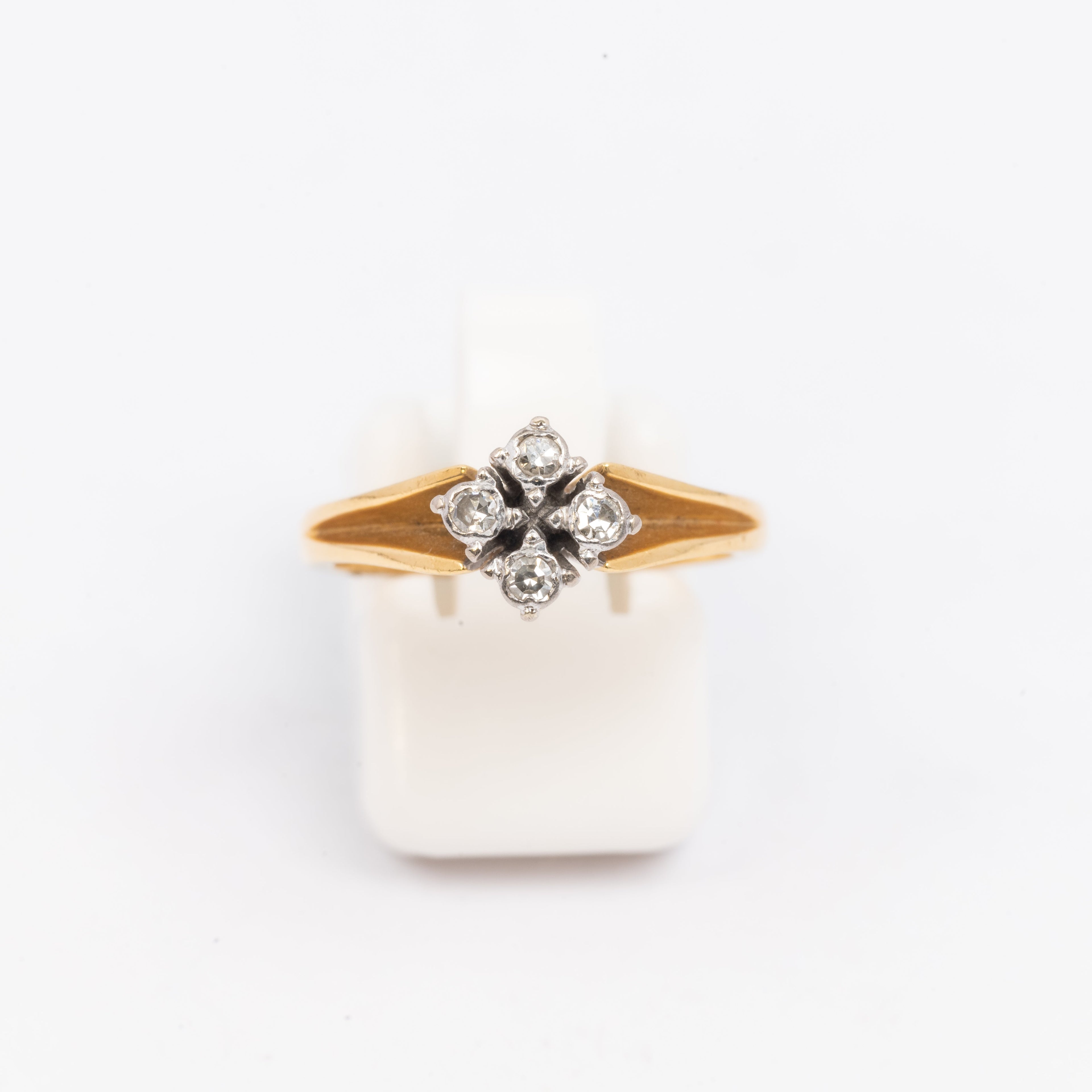 Ladies Split Cluster Diamond Ring