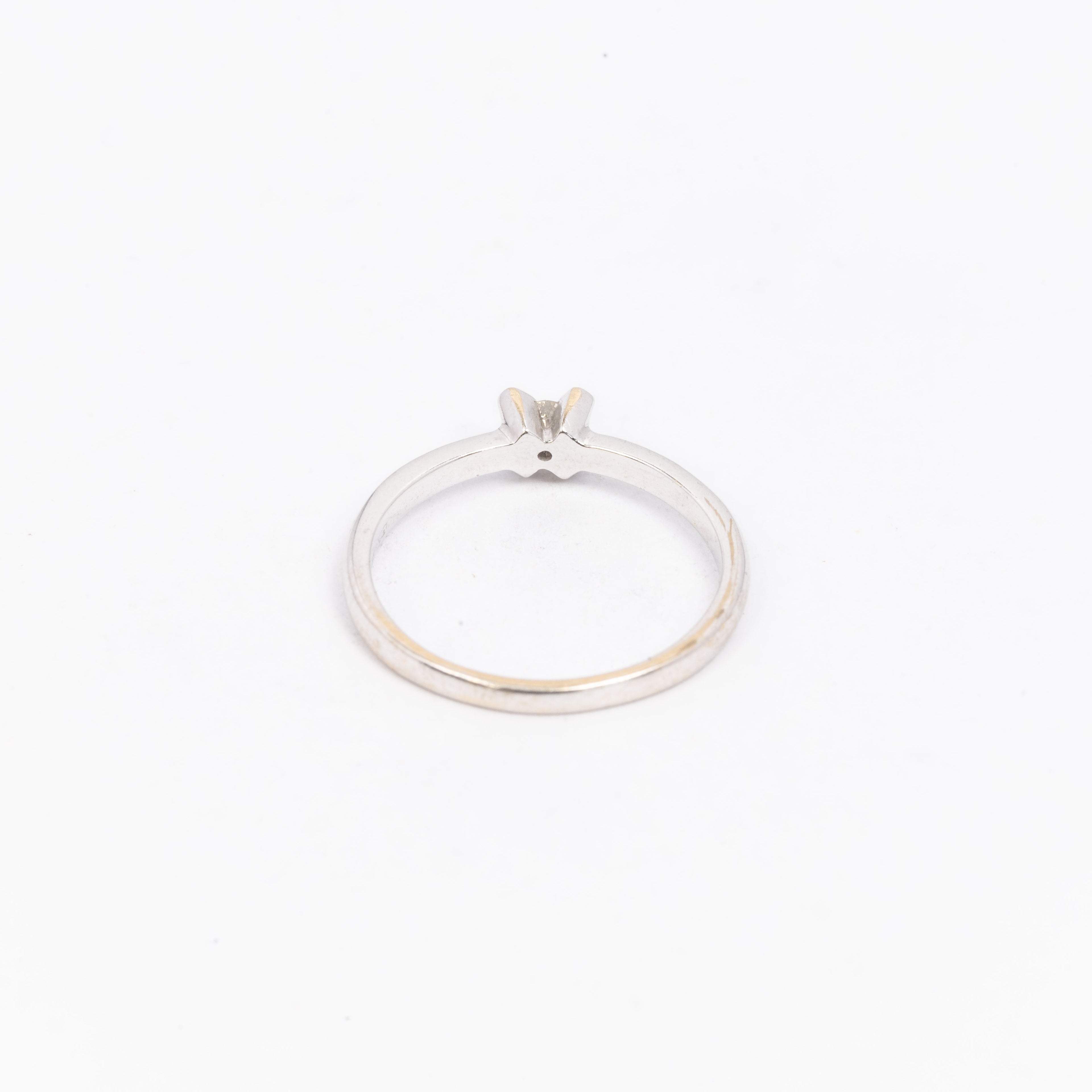 Ladies White Gold Solitaire Ring