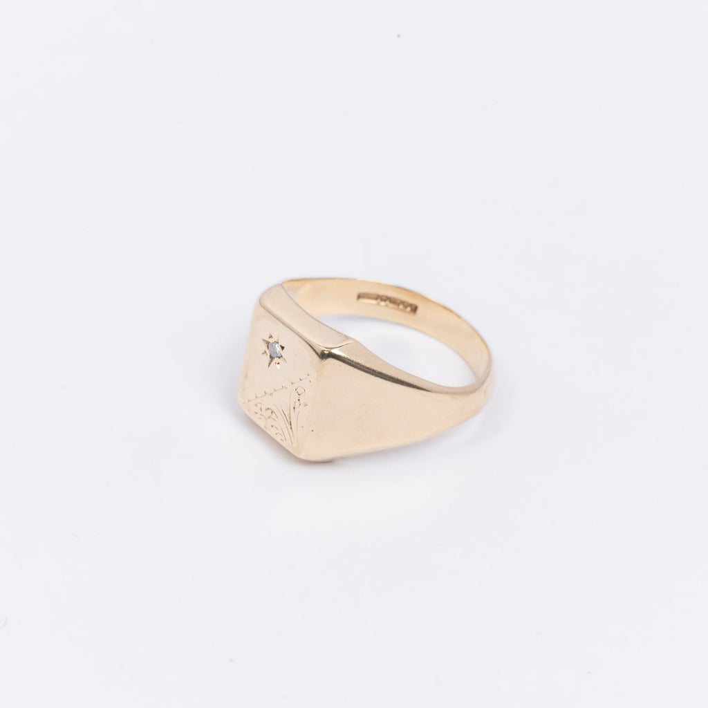 Mens Square Signet Ring