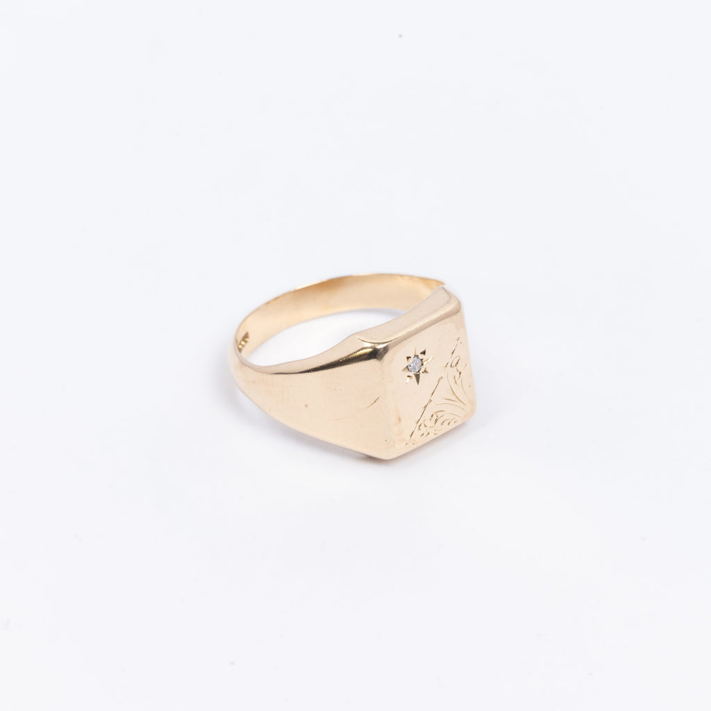Mens Square Signet Ring