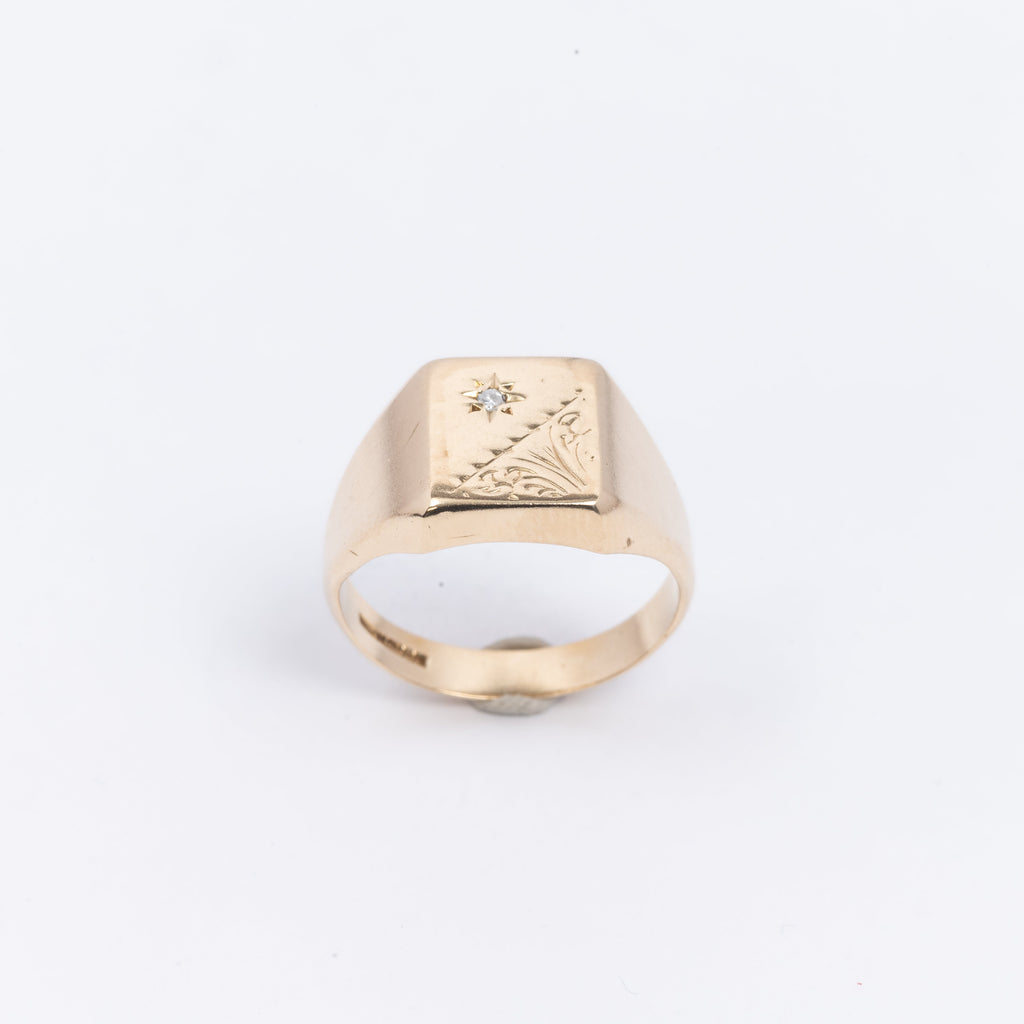 Mens Square Signet Ring