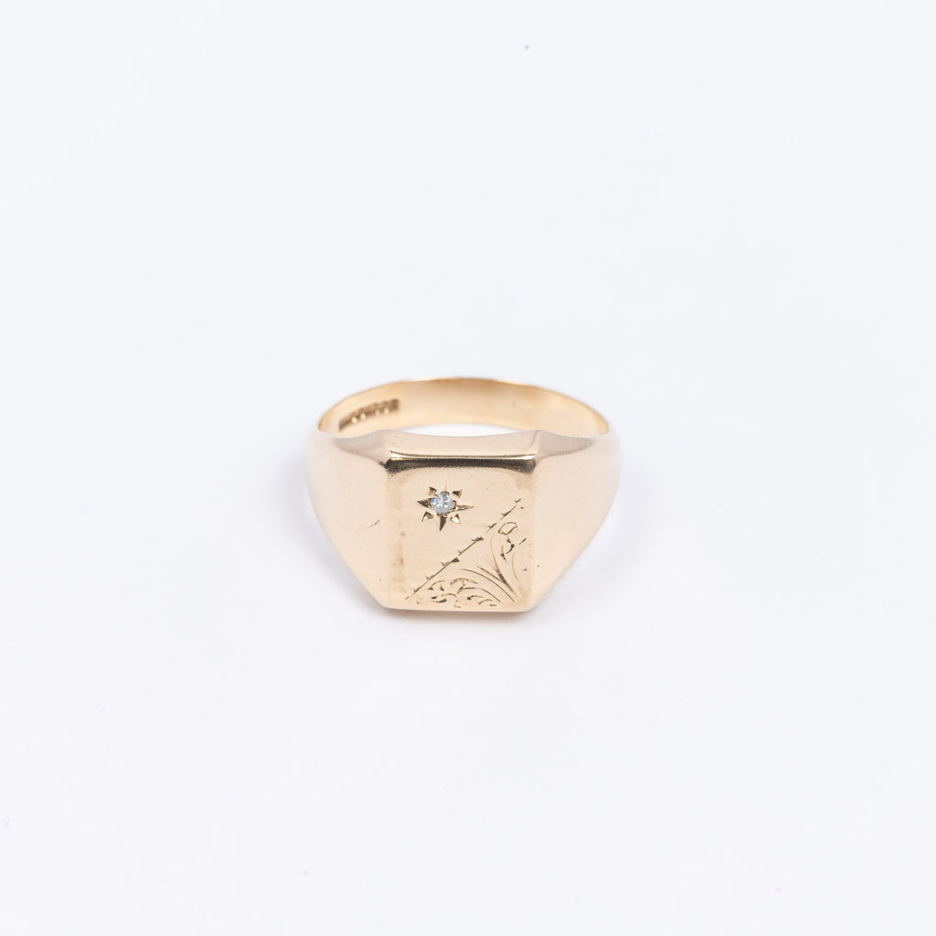 Mens Square Signet Ring