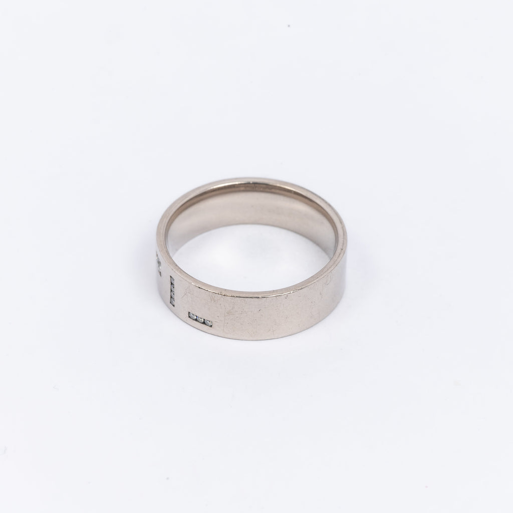 Mens White Gold & Diamond RIng