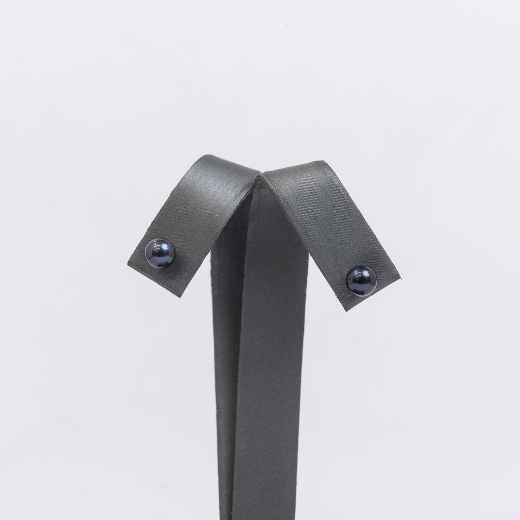Small Dark Pearl Earrings