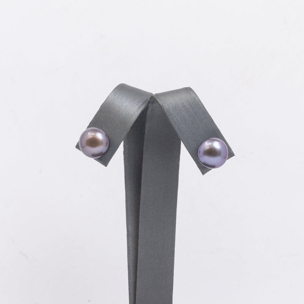 Ladies Grey Pearl Earrings