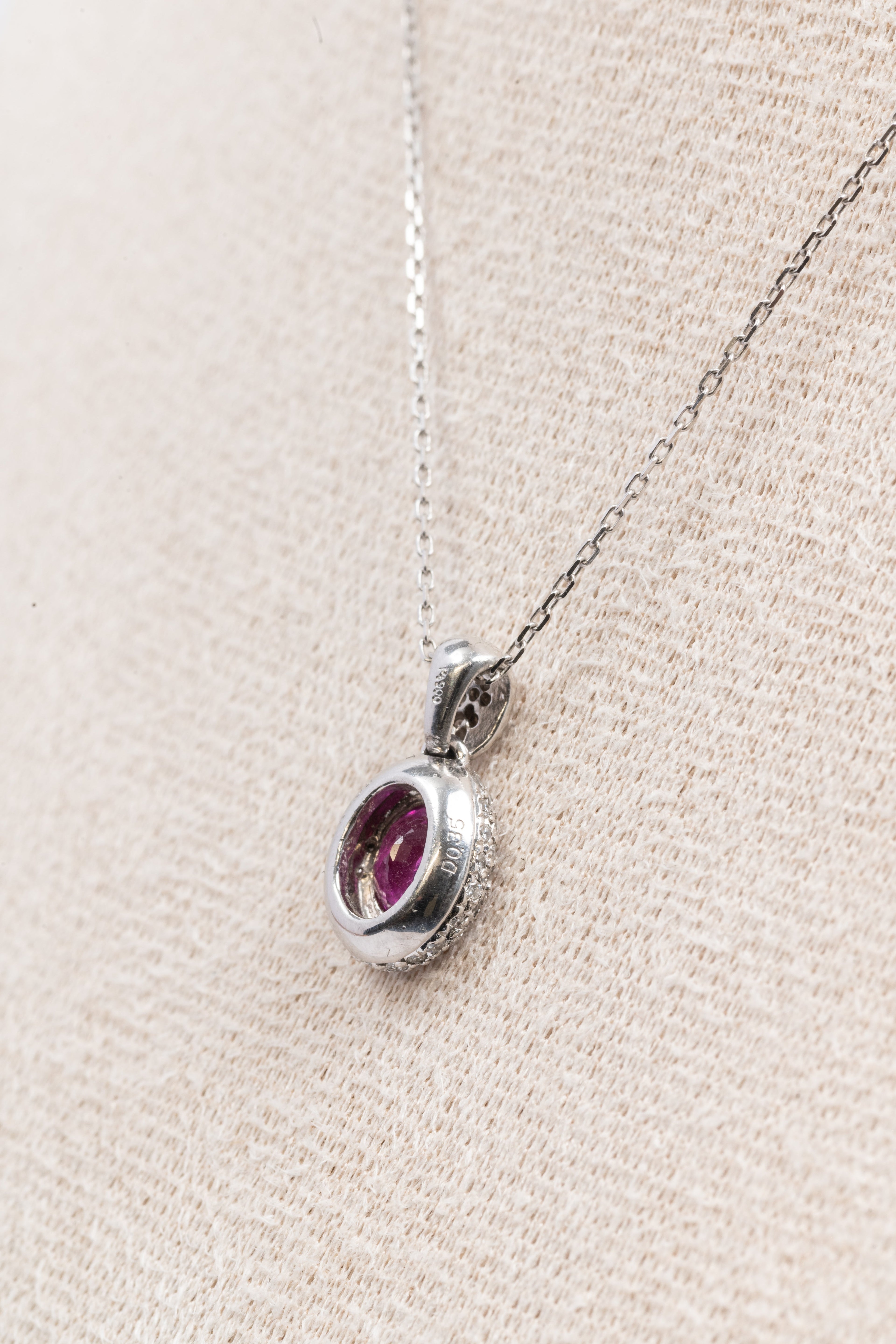 Pink Sapphire & Diamond Necklace
