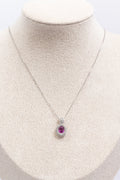 Pink Sapphire & Diamond Necklace